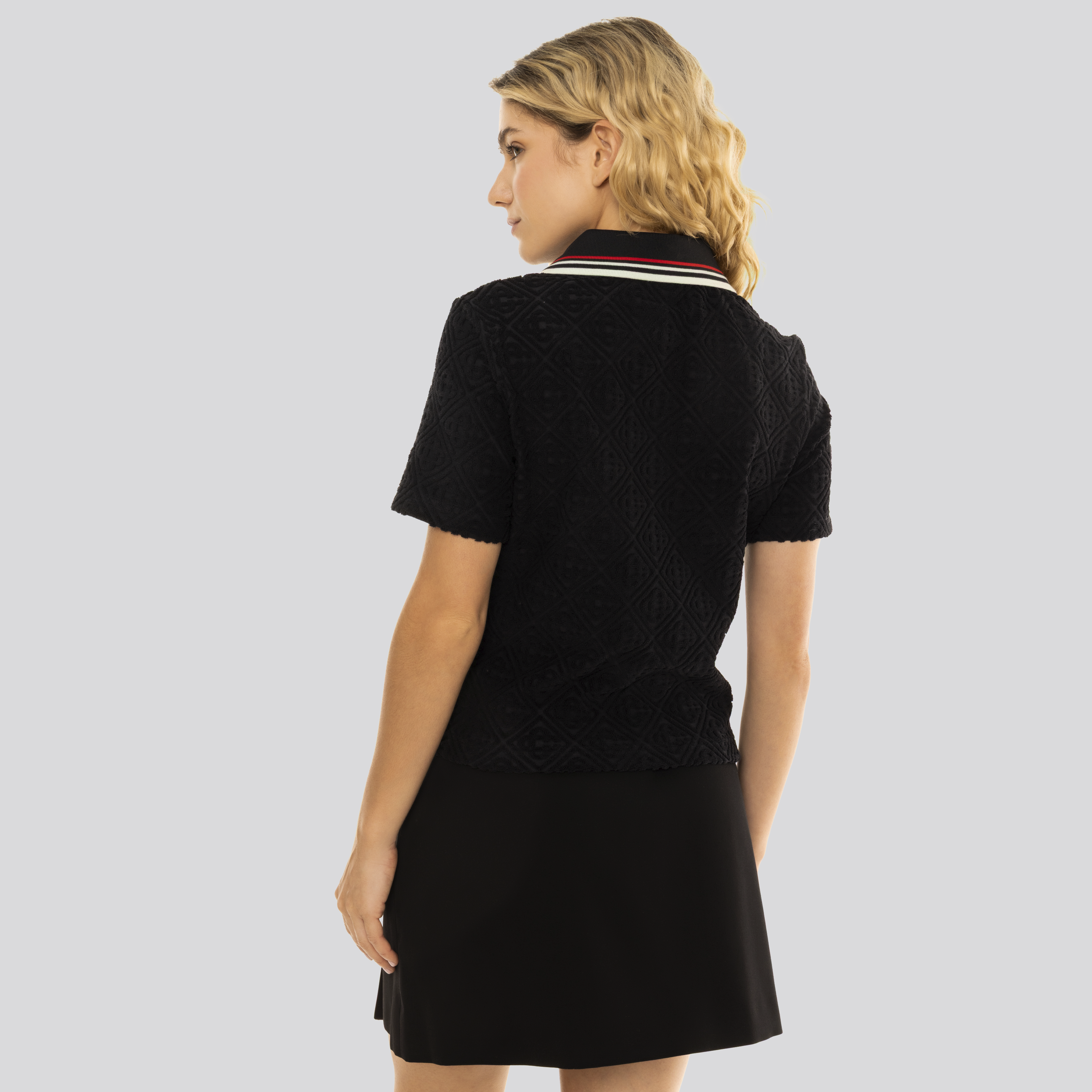 Camisa Negra Casablanca Towelling Monogram