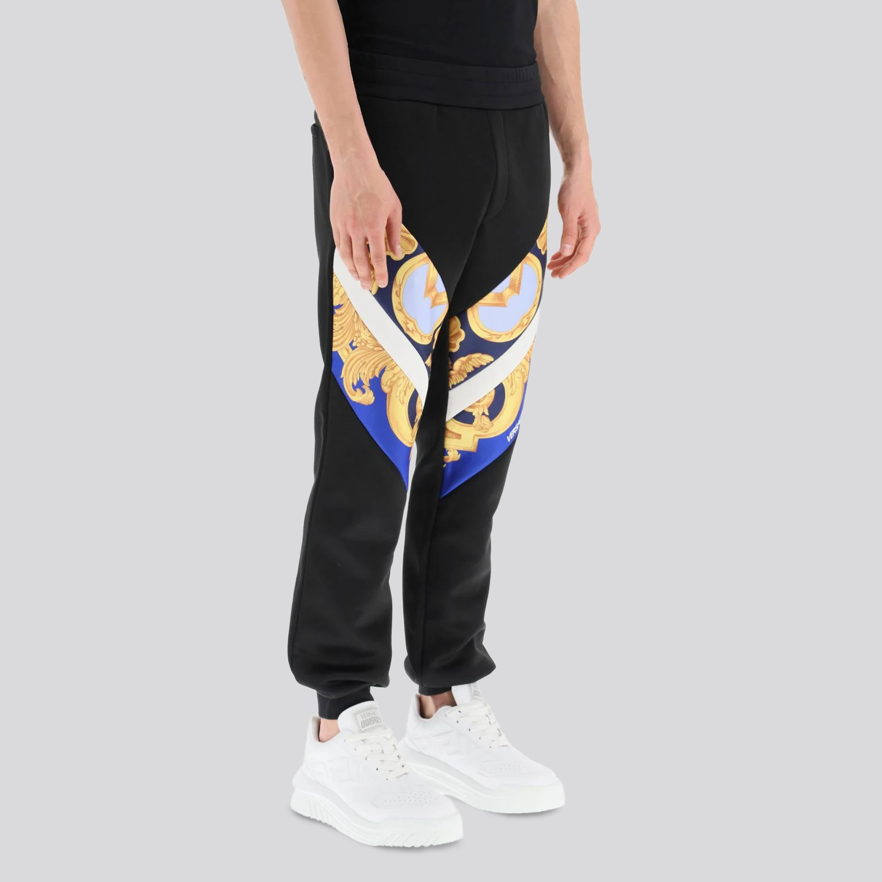 Sudadera Negra Versace Side Heritage Print