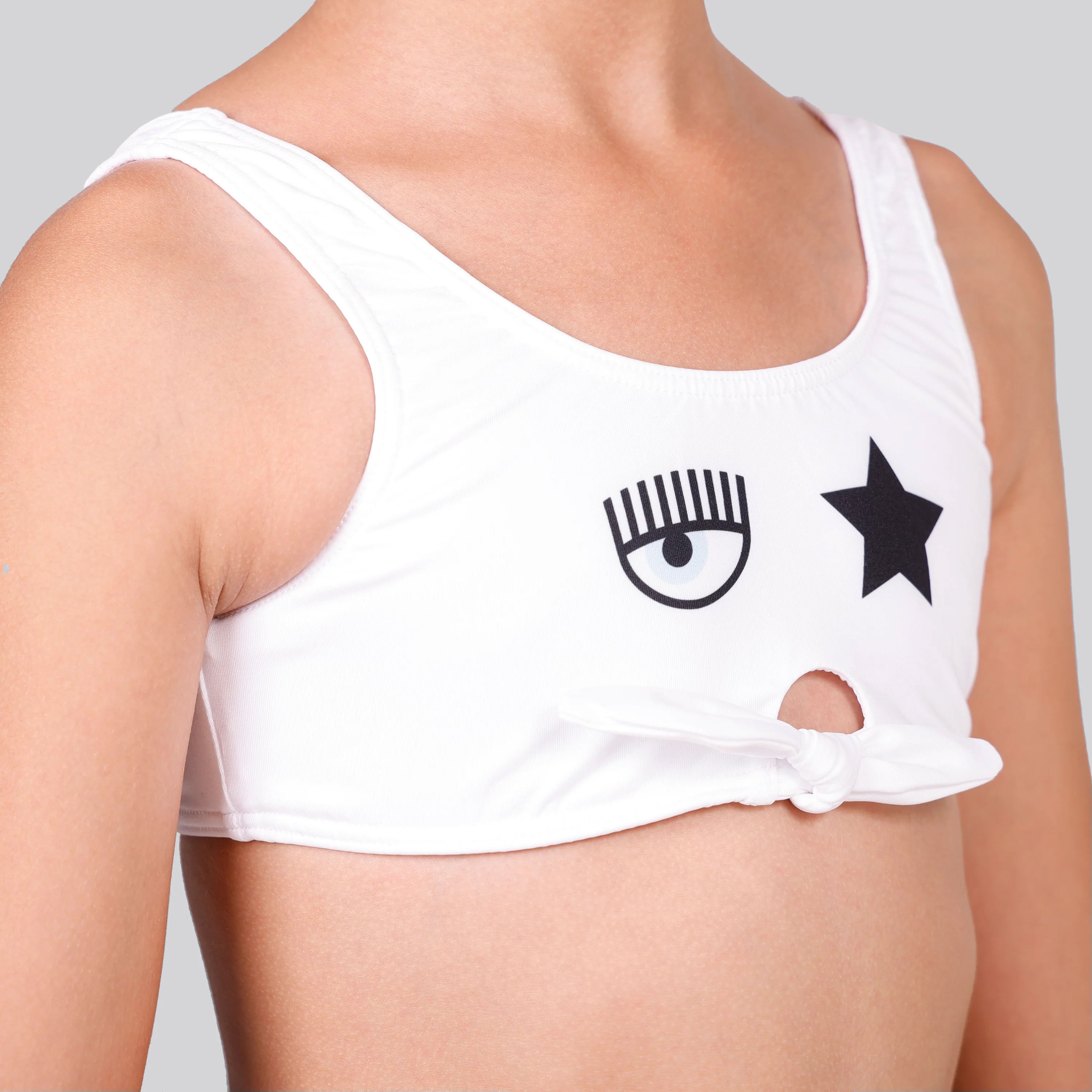 Bikini Blanco Rosa Chiara Ferragni Eye Star