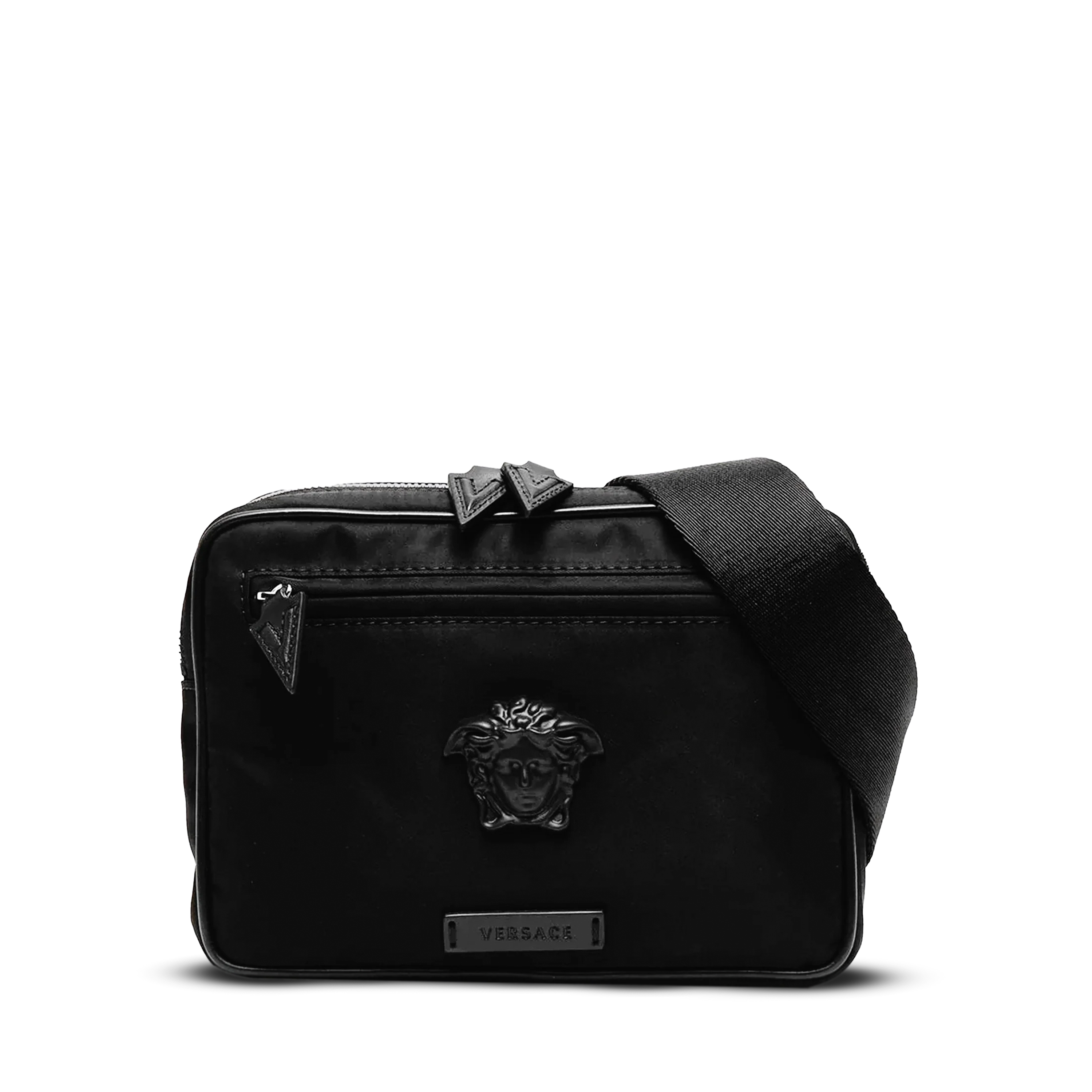 Bolso Negro Versace La Medusa Nylon