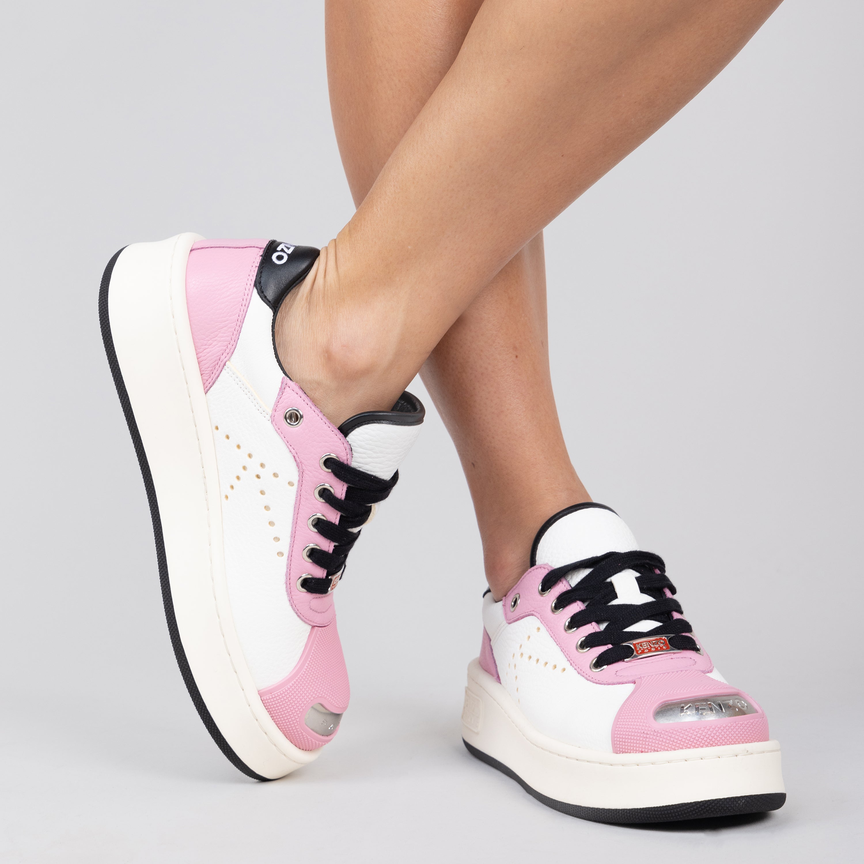 Sneakers Rosado Blanco Kenzo Hoop Trainer