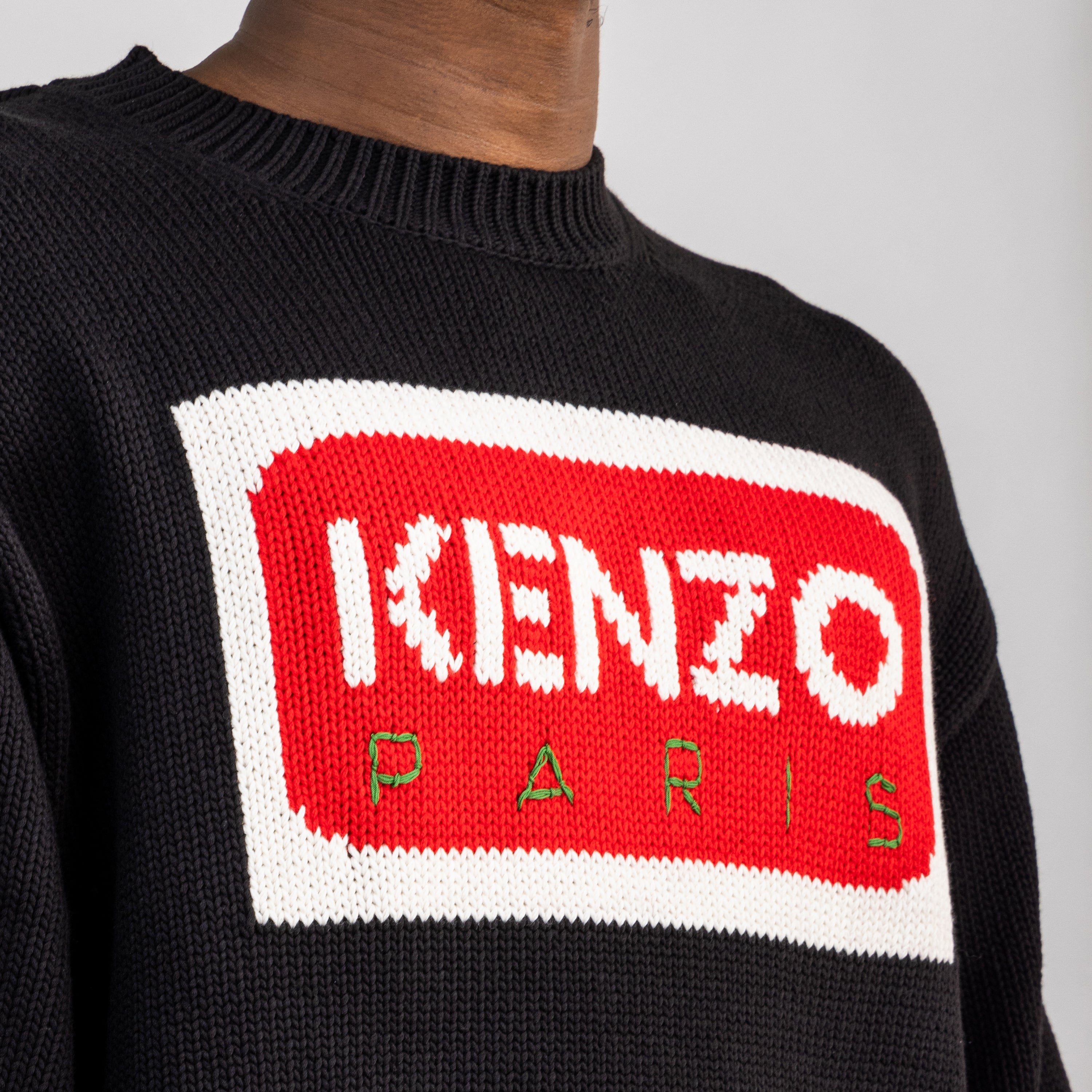 Suéter Negro Kenzo Paris Logo