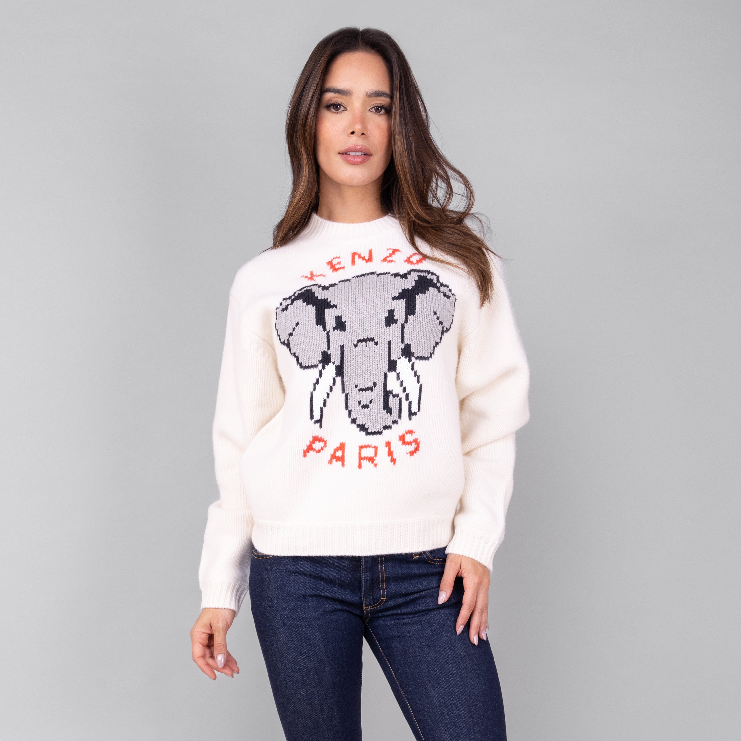 Suéter Blanco Kenzo Elephant W