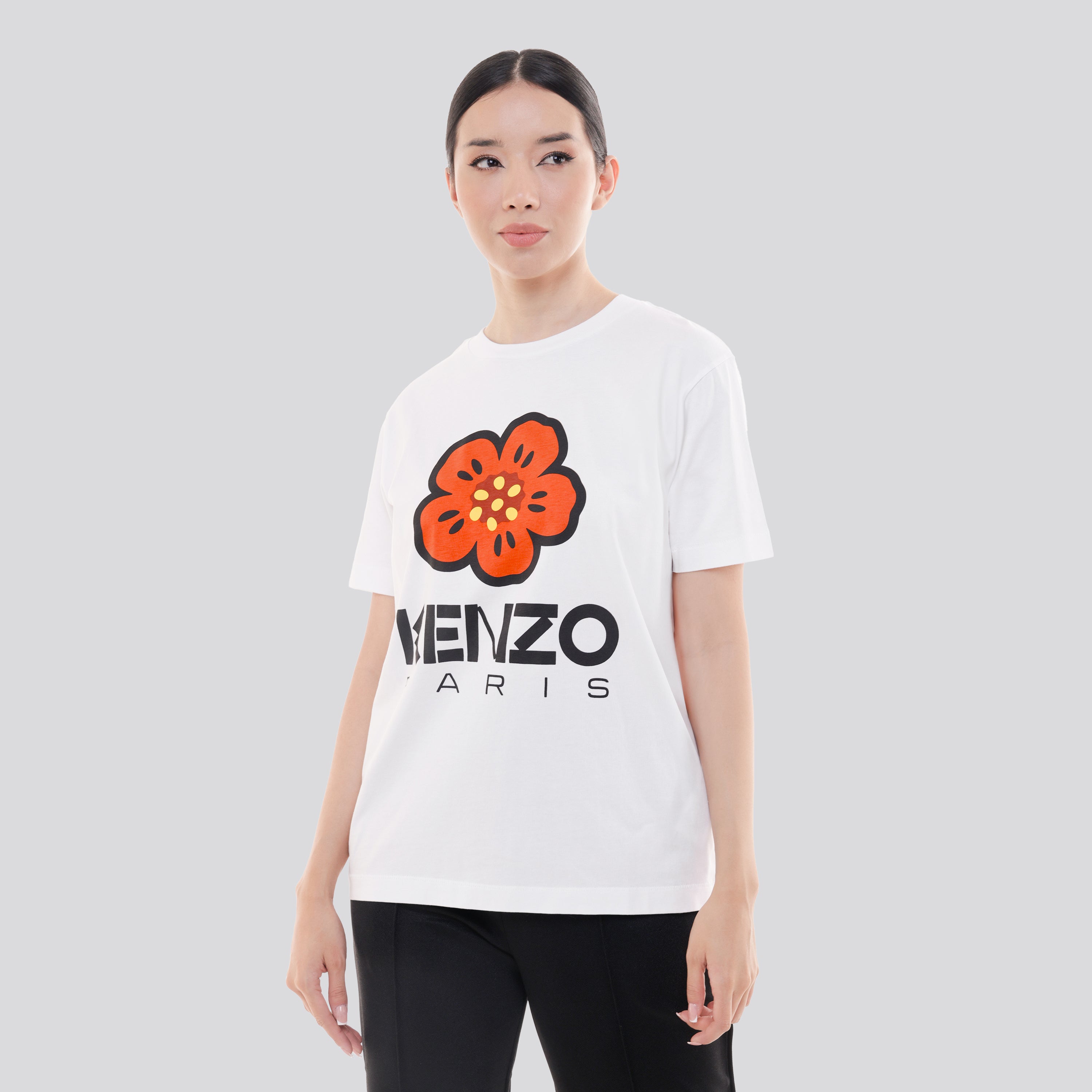 Camiseta Blanca Kenzo Boke Flower