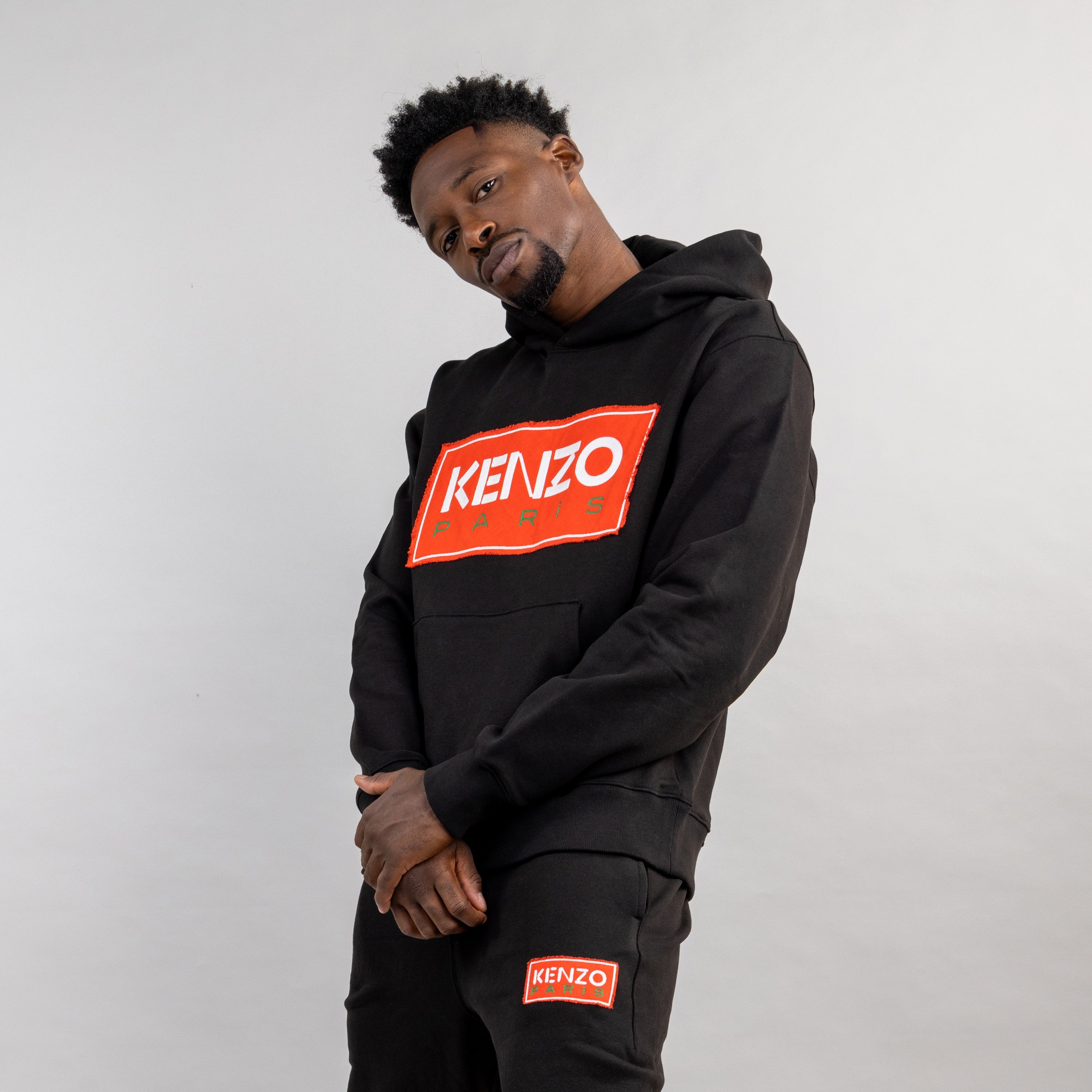 Buzo Tipo Hoodie Negro Kenzo Paris Logo