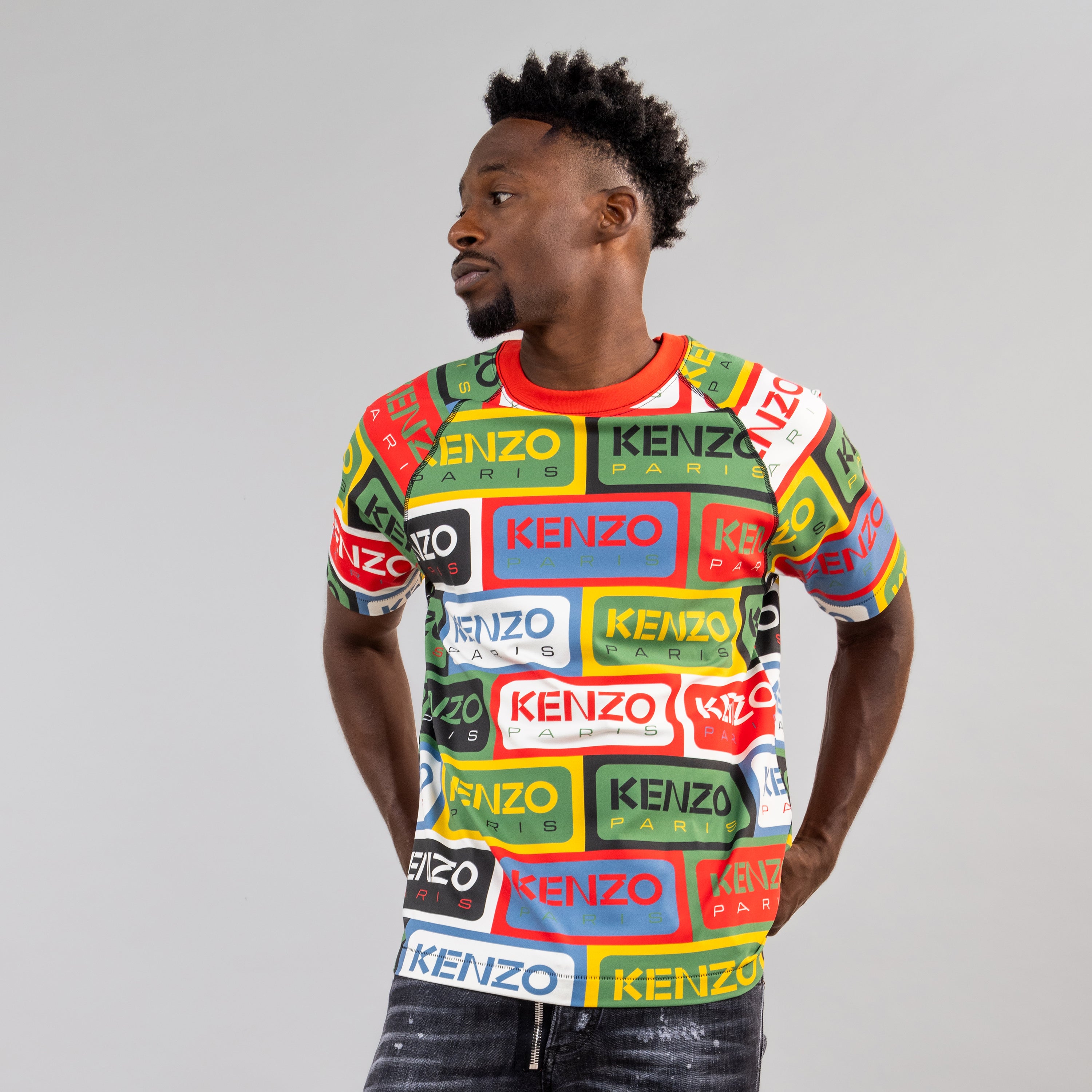 Camiseta Multicolor Kenzo Multilogo