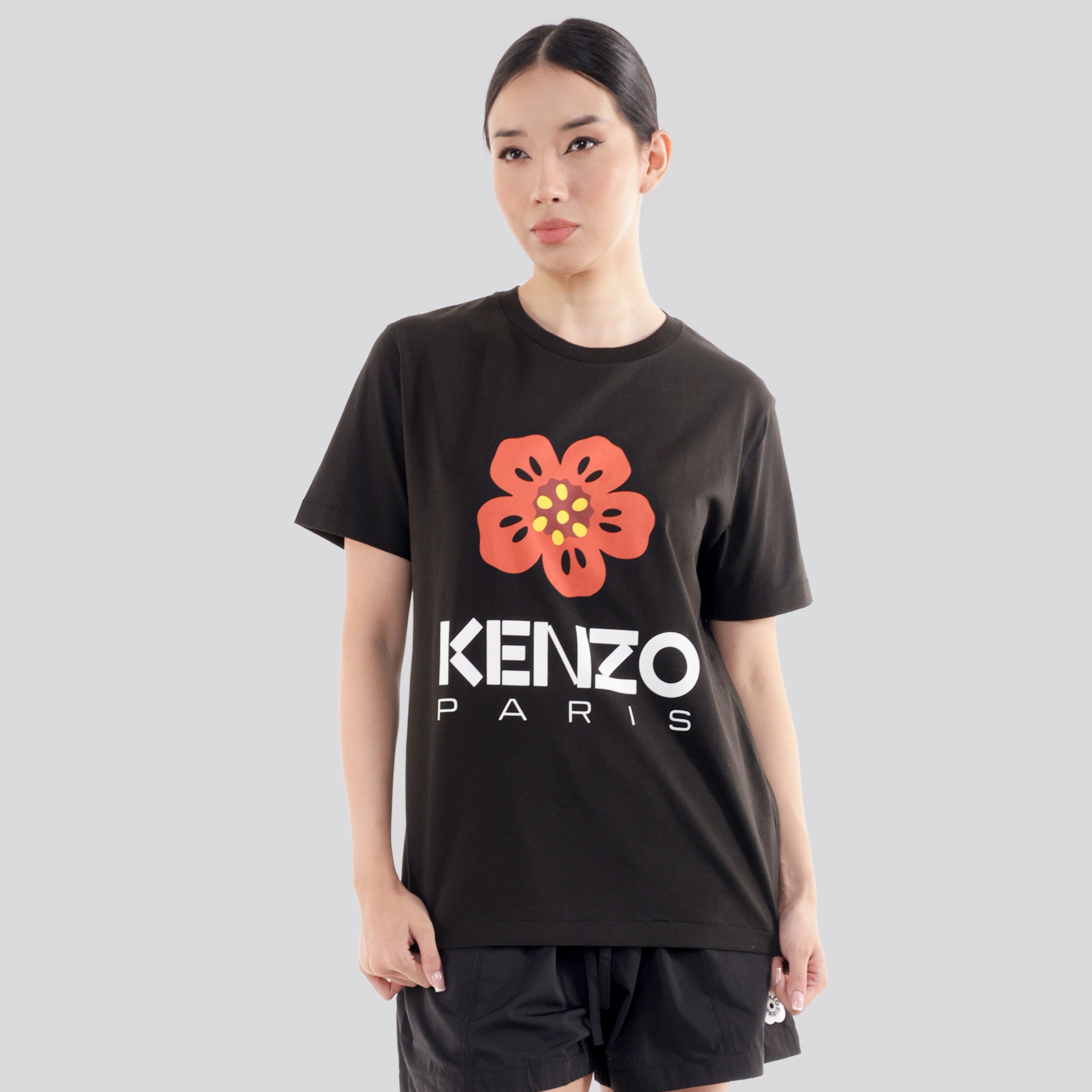Camiseta Negra Kenzo Boke Flower