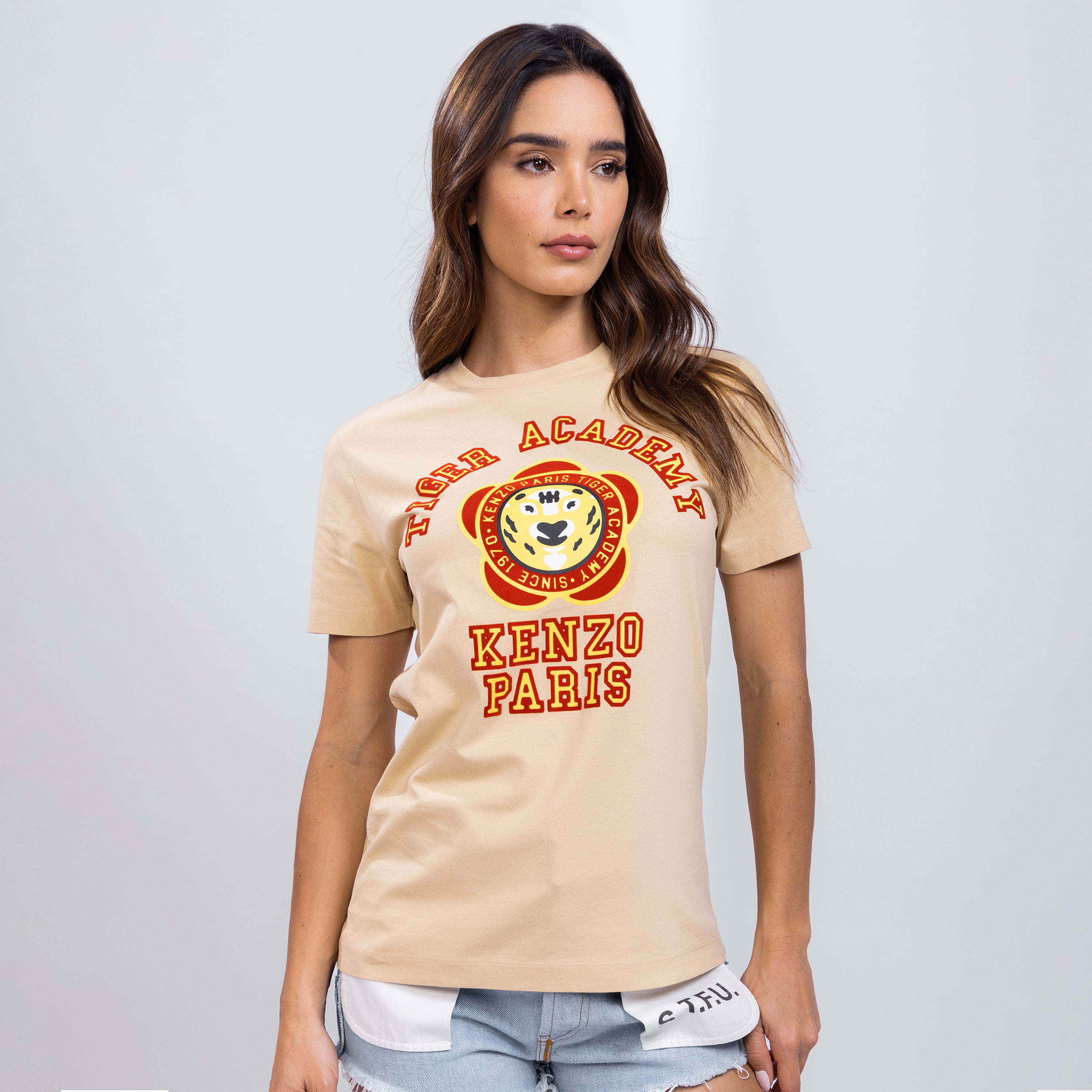 Camiseta Beige Kenzo Tiger Academy