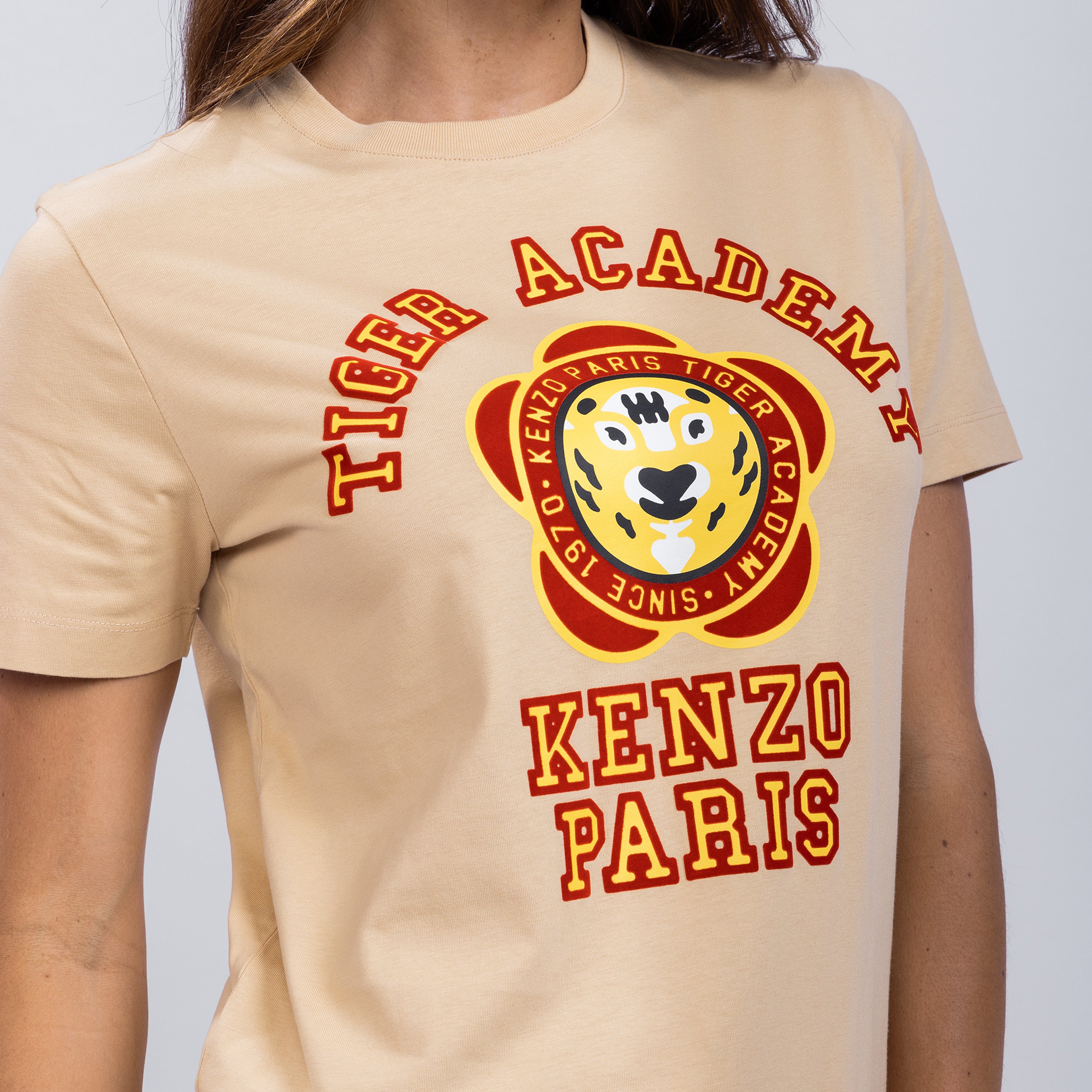 Camiseta Beige Kenzo Tiger Academy