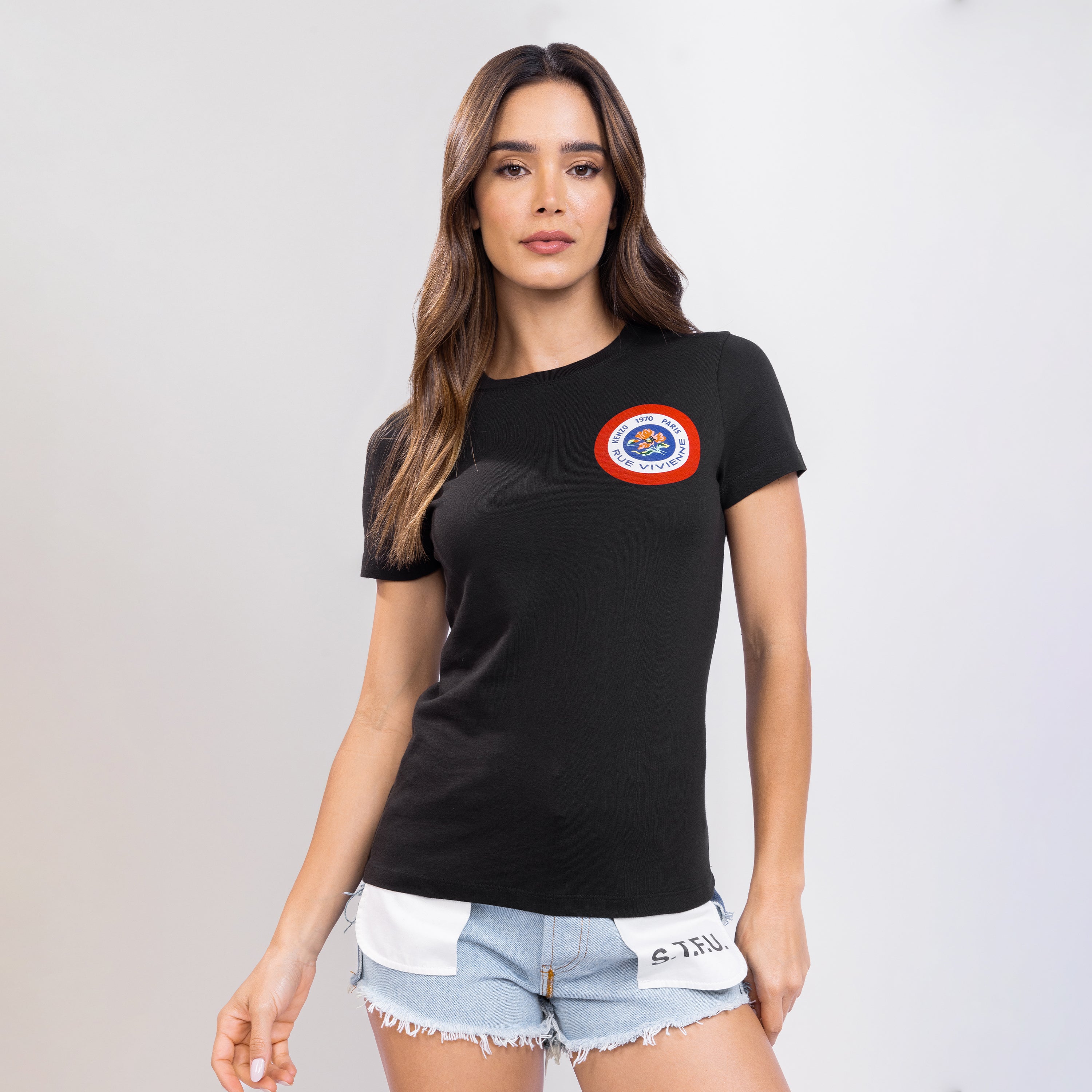 Camiseta Negra Kenzo Tiger Patch