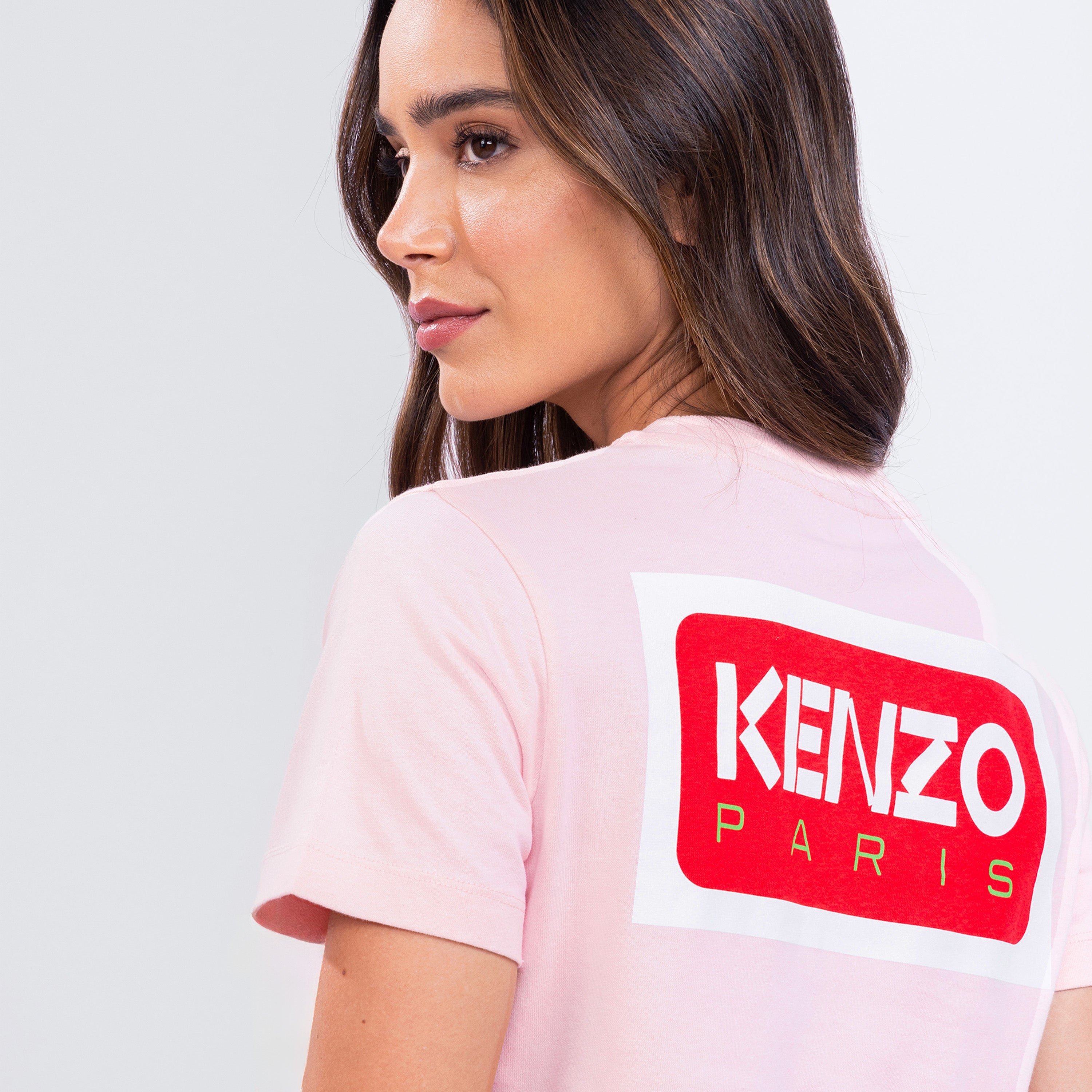 Camiseta Rosada Kenzo Paris Logo
