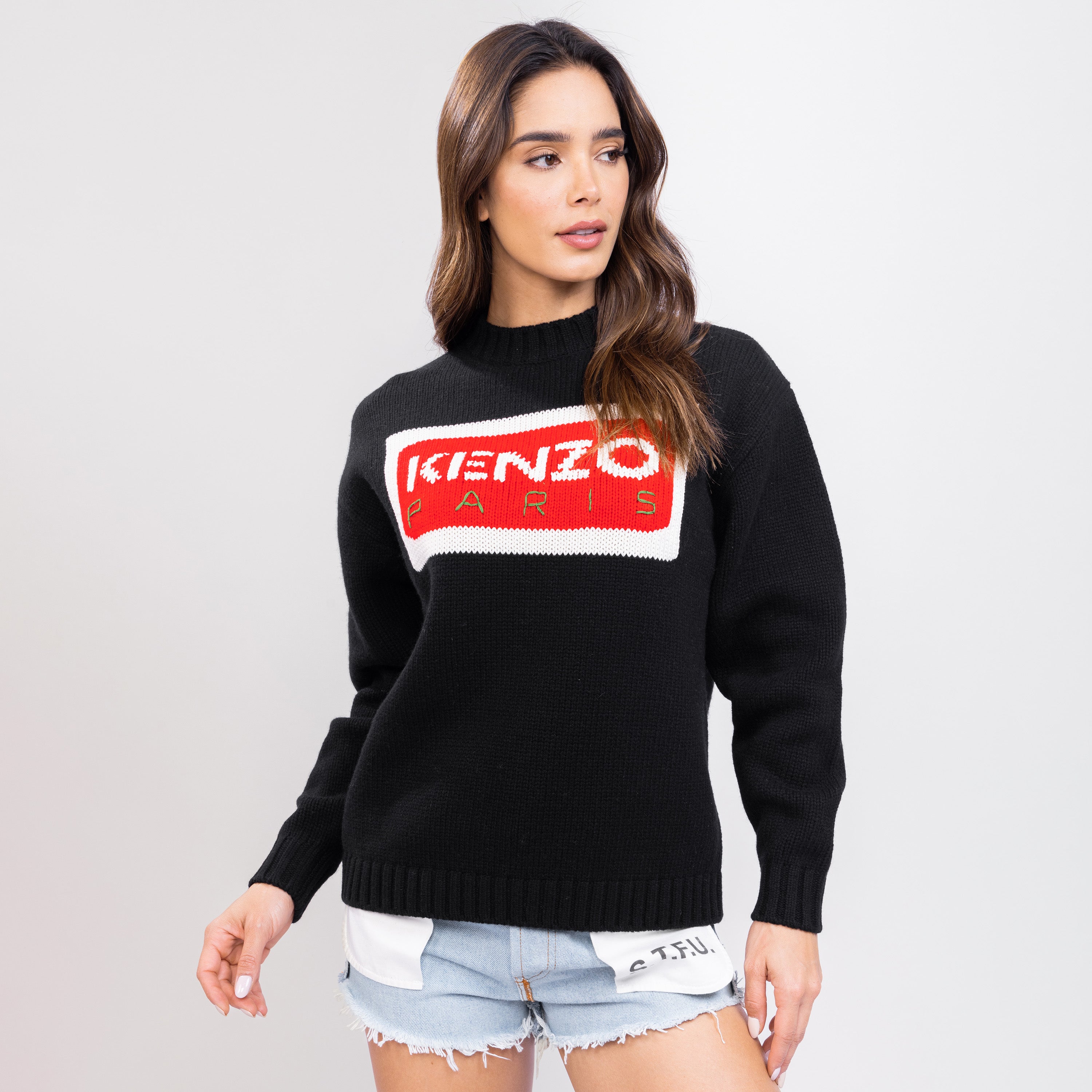 Buzo Negro Kenzo Paris Logo