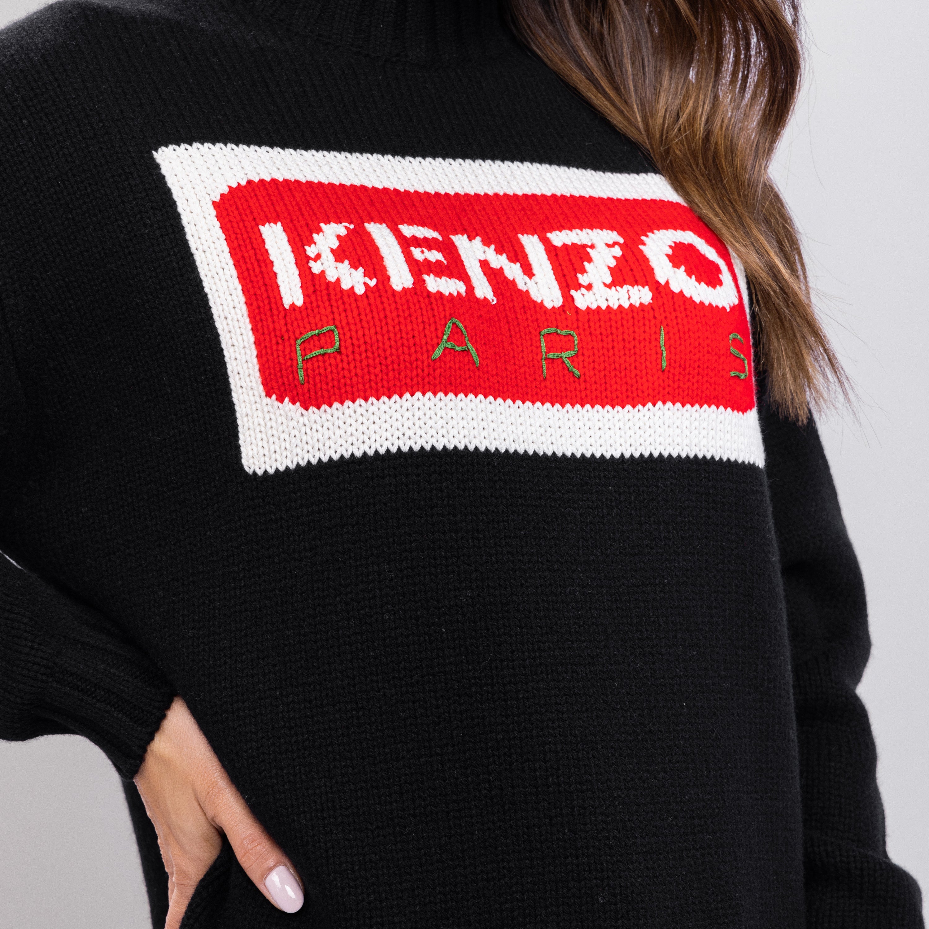 Buzo Negro Kenzo Paris Logo