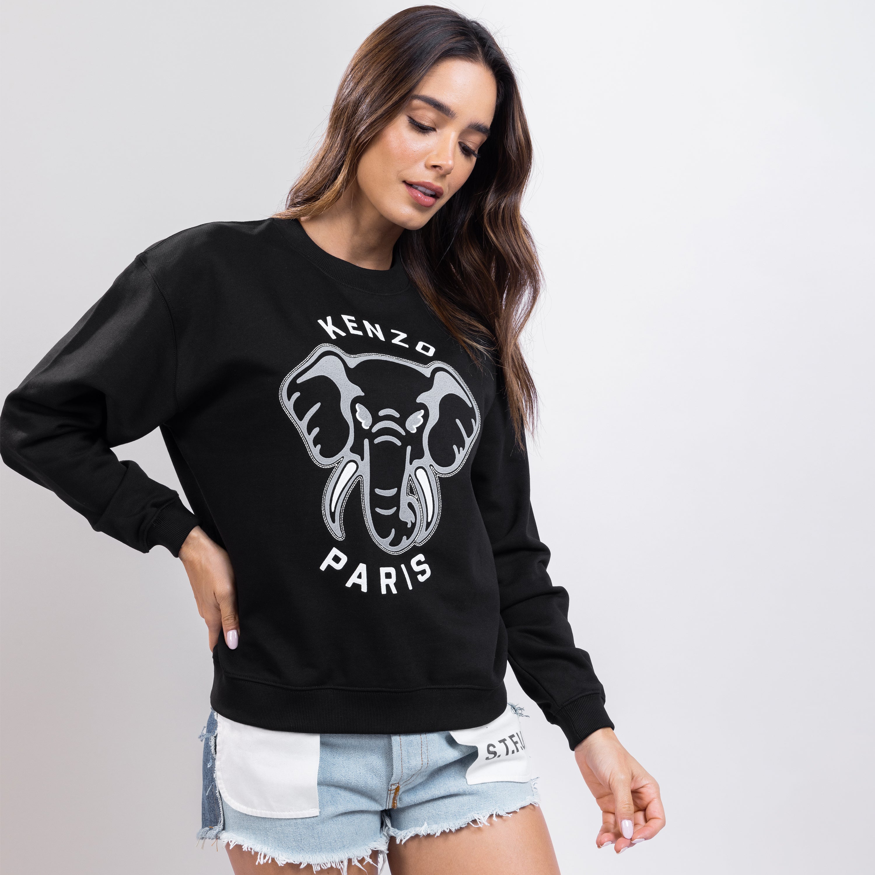 Buzo Negro Kenzo Elephan Varsity Jungle