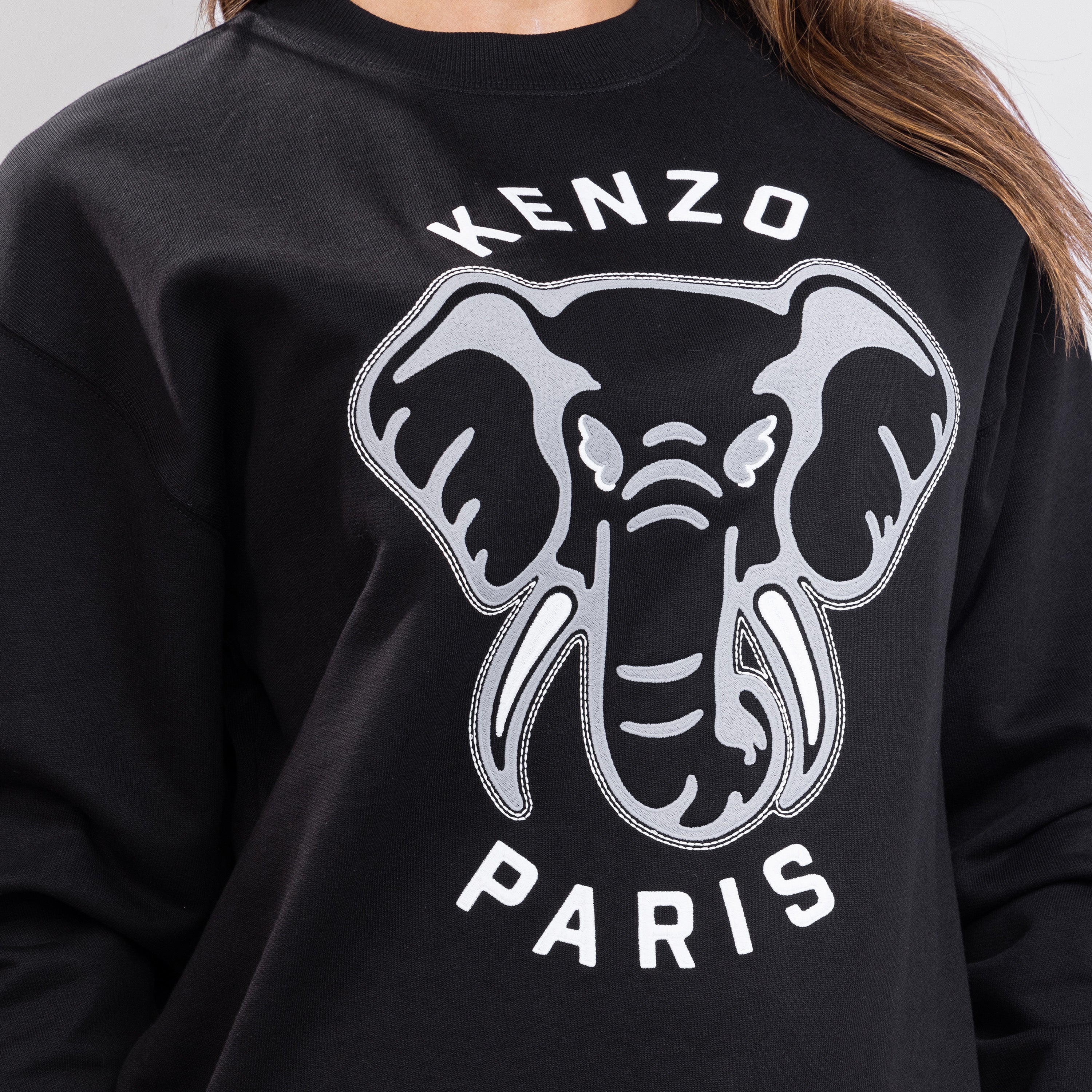 Buzo Negro Kenzo Elephan Varsity Jungle