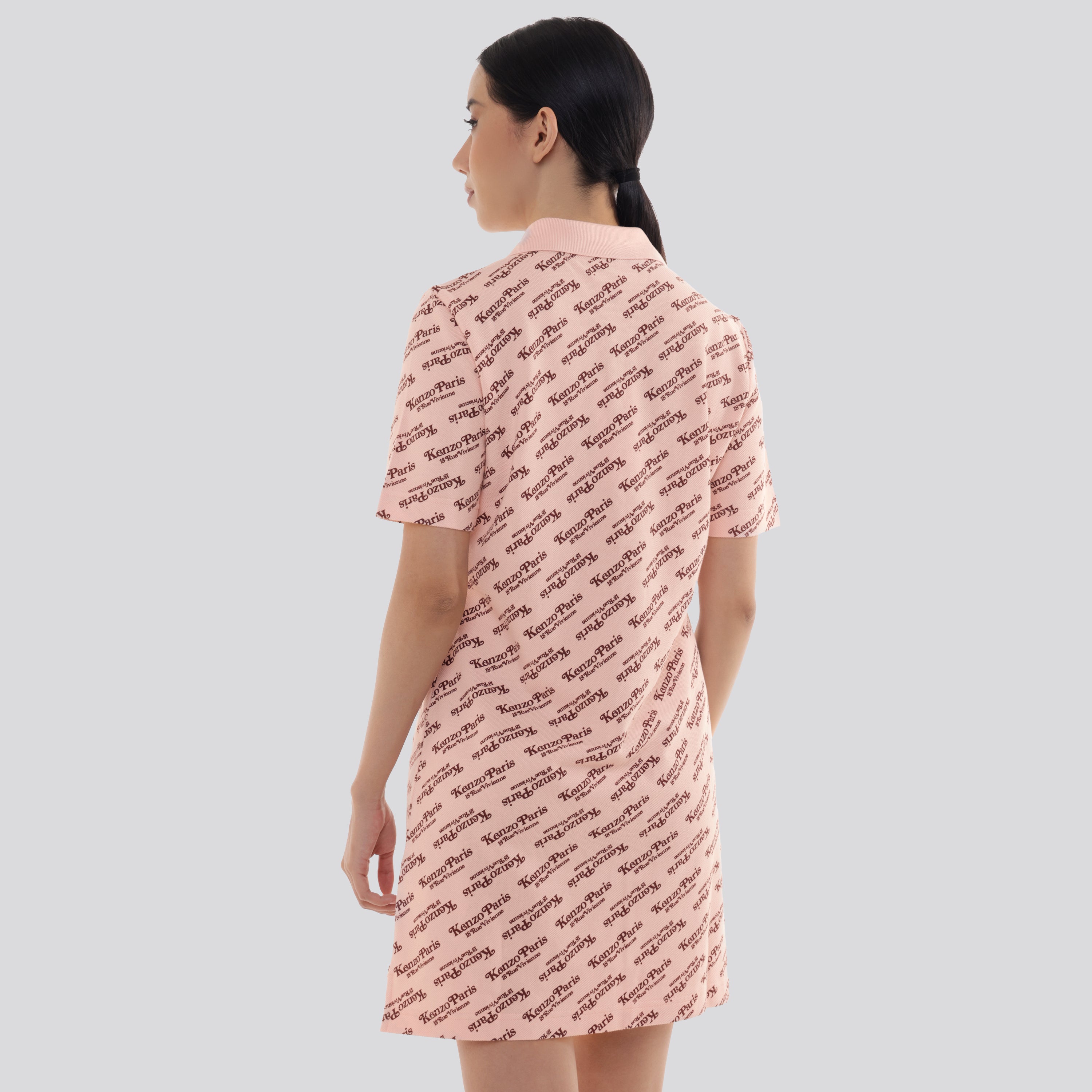 Vestido Rosado Kenzo Paris Multilogo