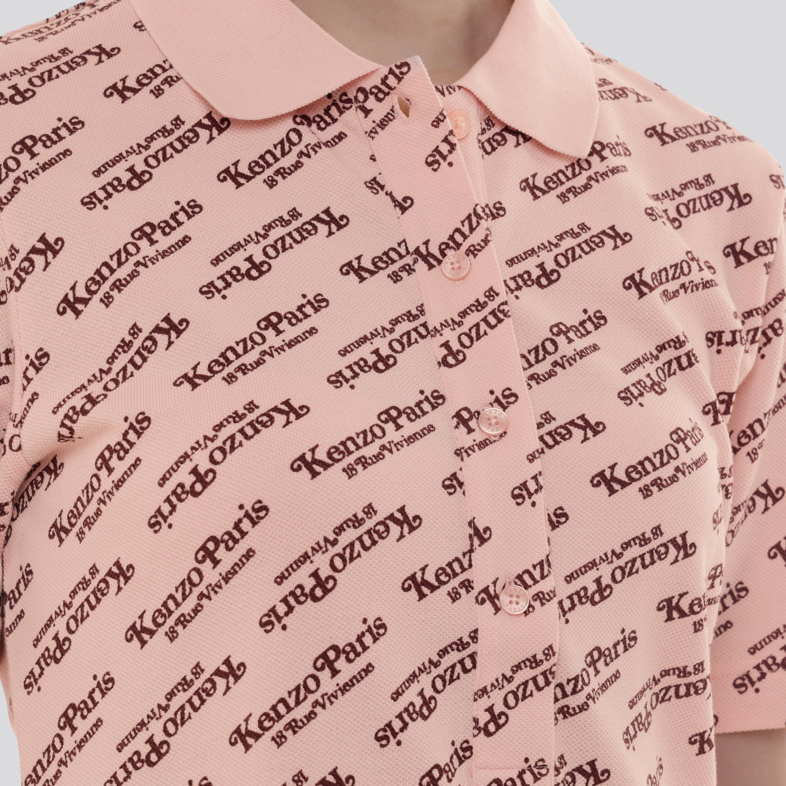 Vestido Rosado Kenzo Paris Multilogo