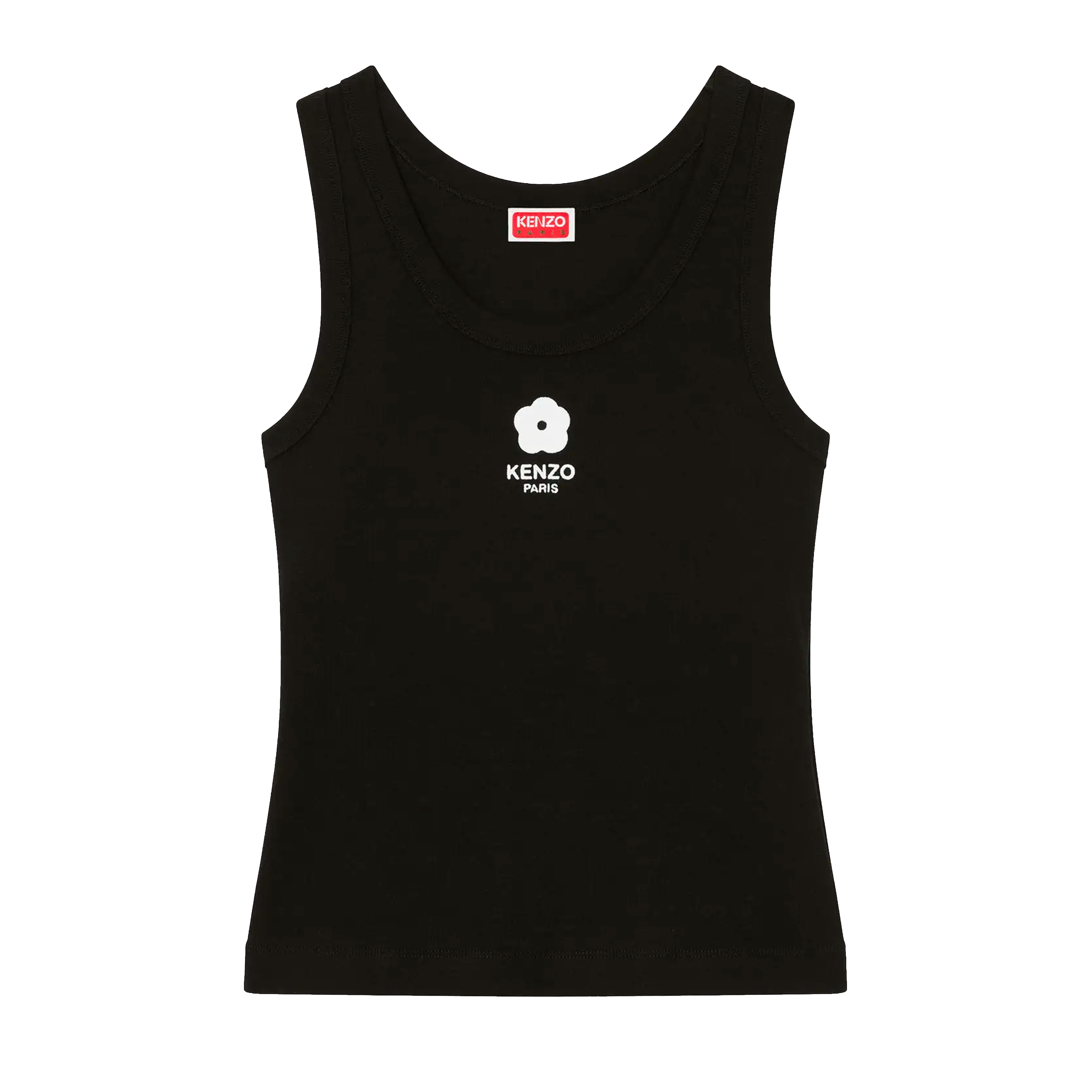 Top Negro Kenzo Logo Flower