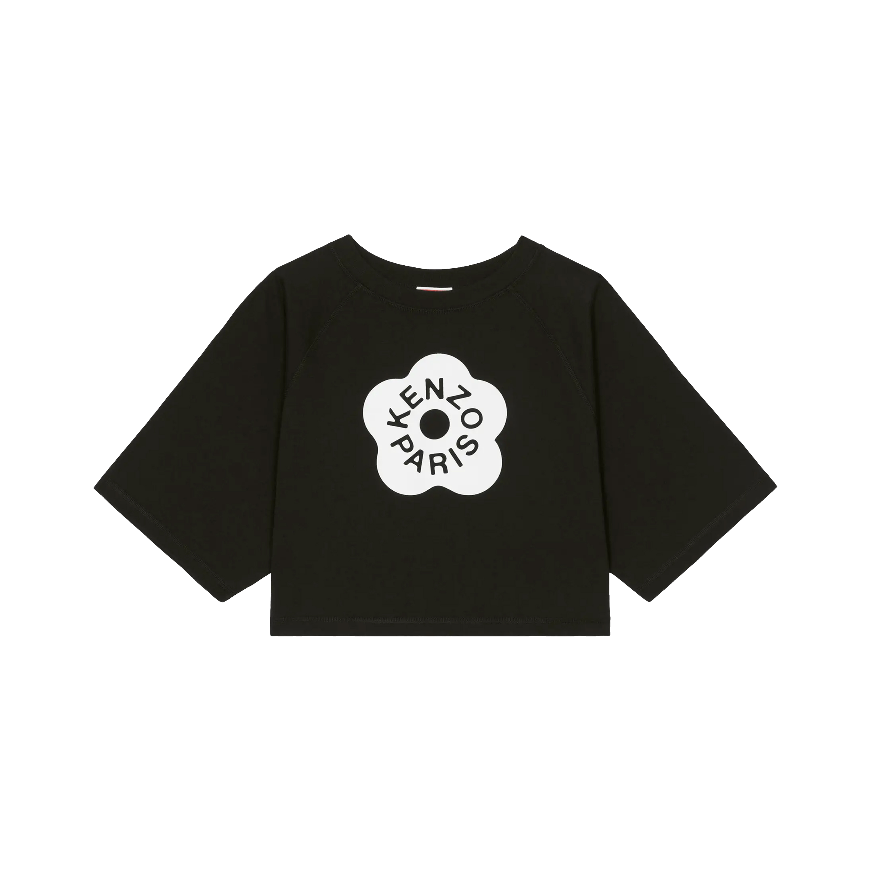 Camiseta Negra Kenzo Paris Cropped