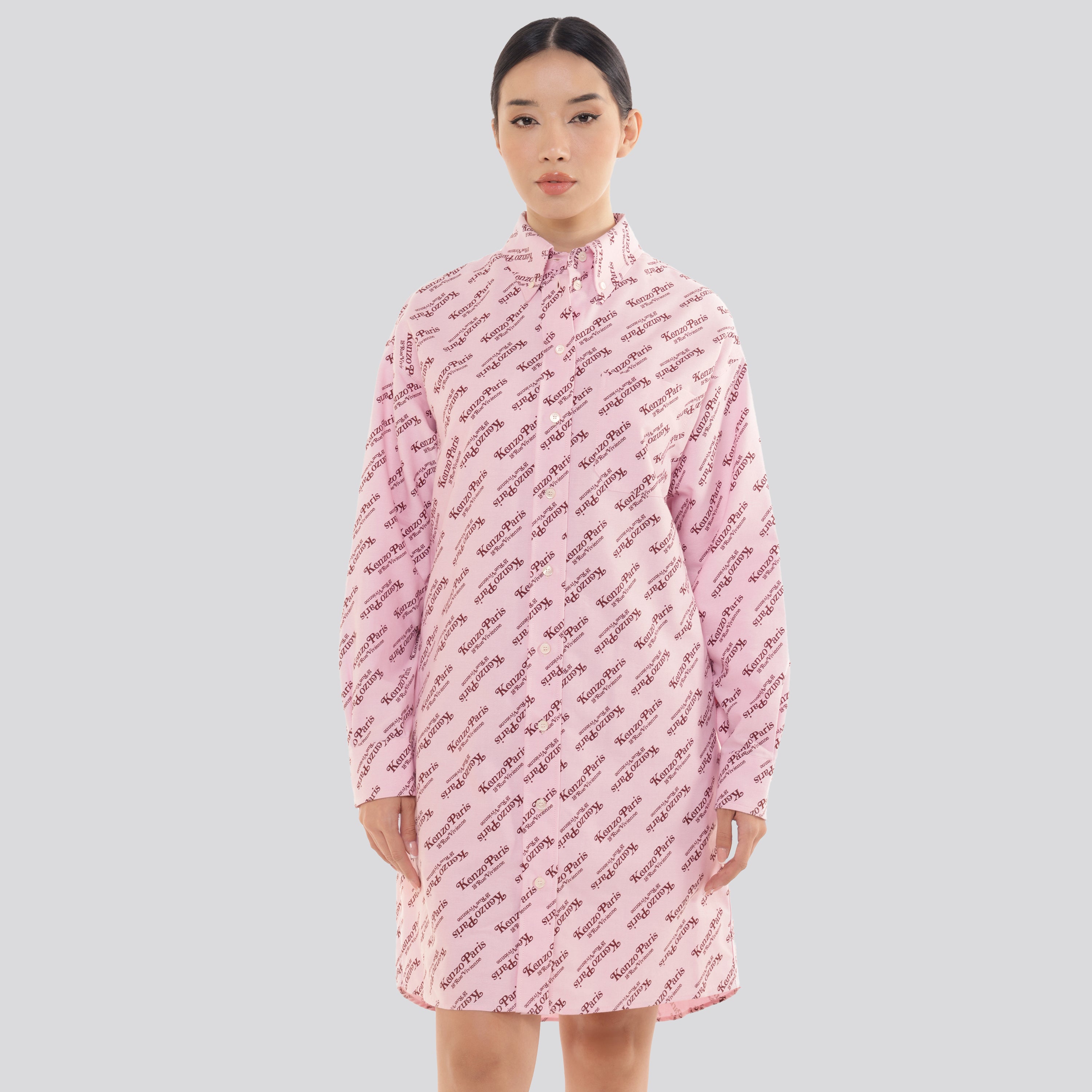 Vestido Rosado Kenzo Multilogo