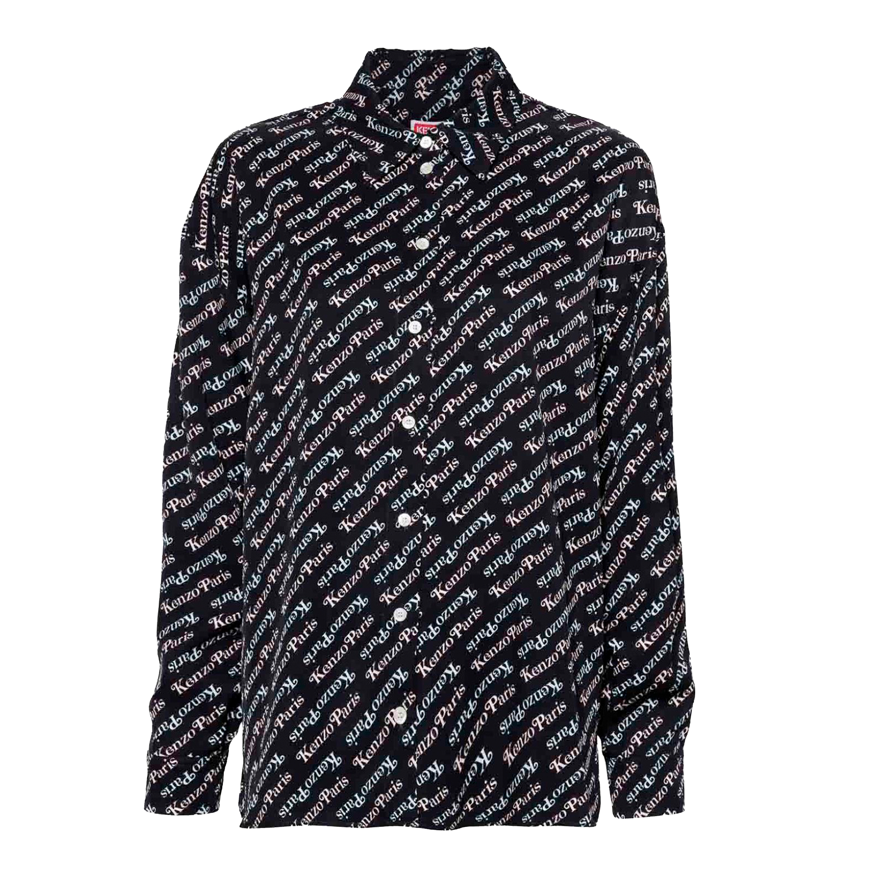 Camisa Negra Kenzo Paris Multilogo