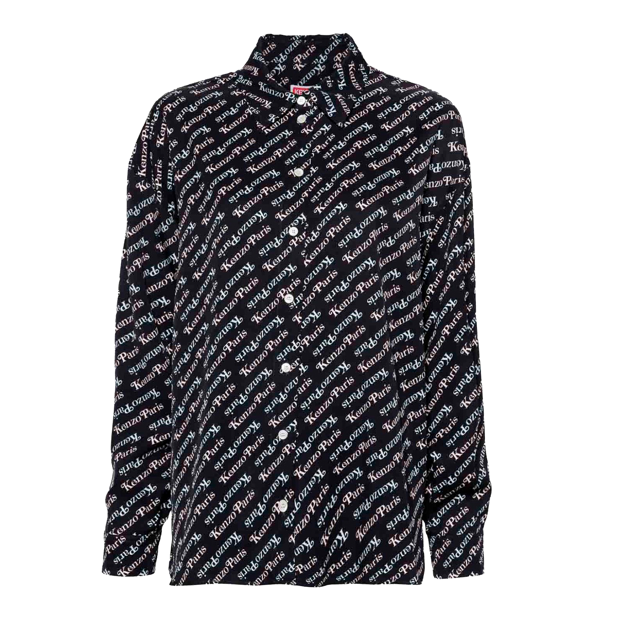 Camisa Negra Kenzo Paris Multilogo