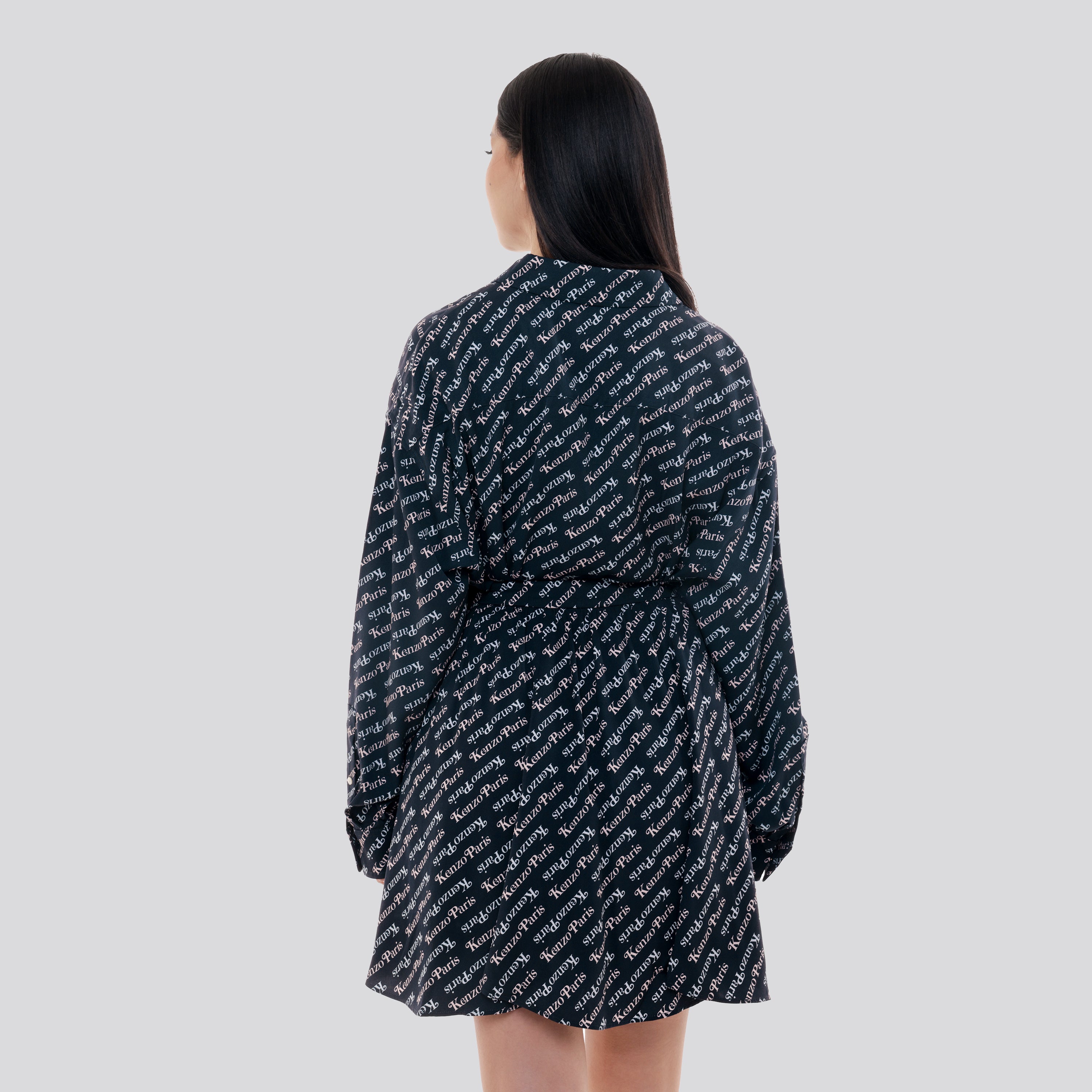 Camisa Negra Kenzo Paris Multilogo