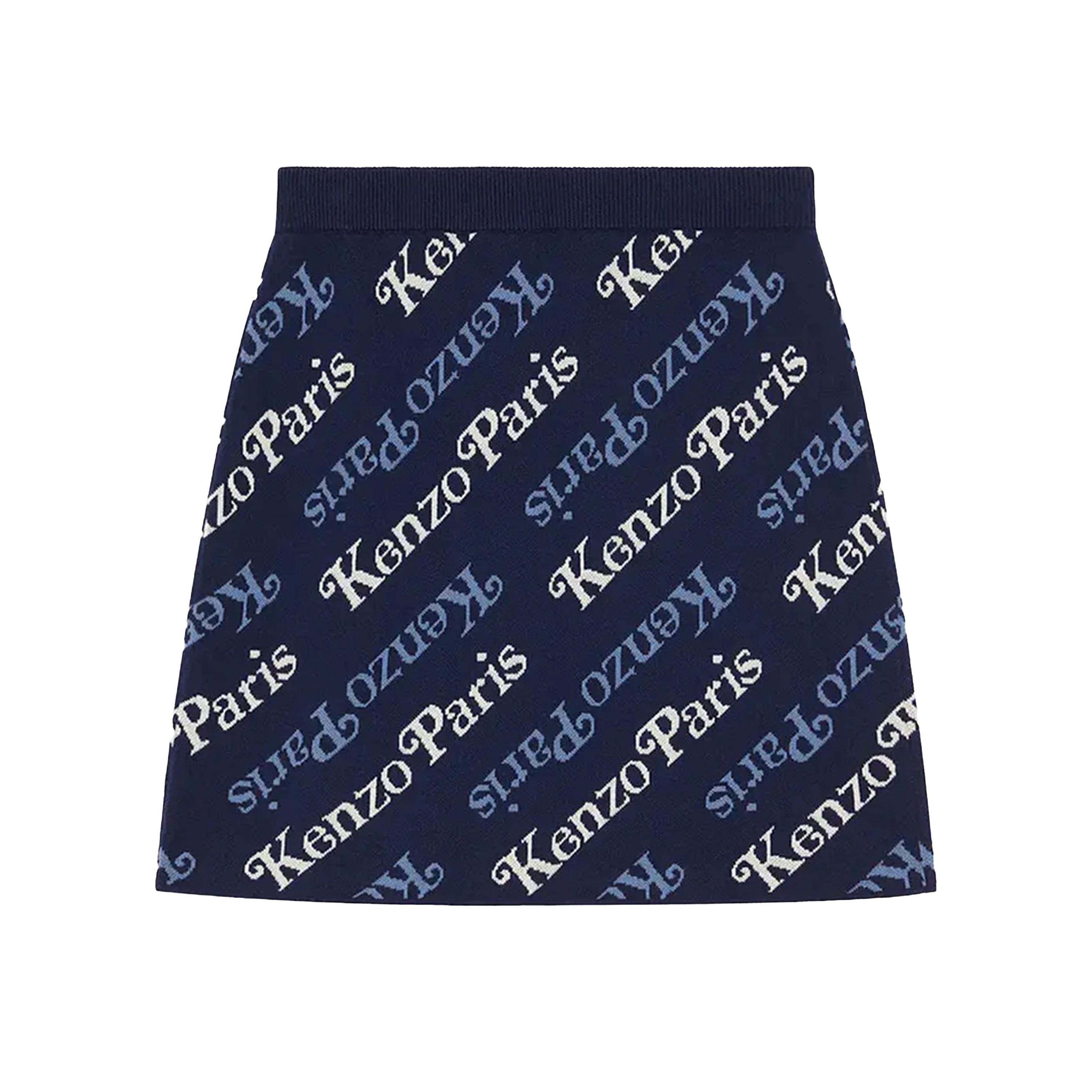 Falda Azul Kenzo Paris Multilogo