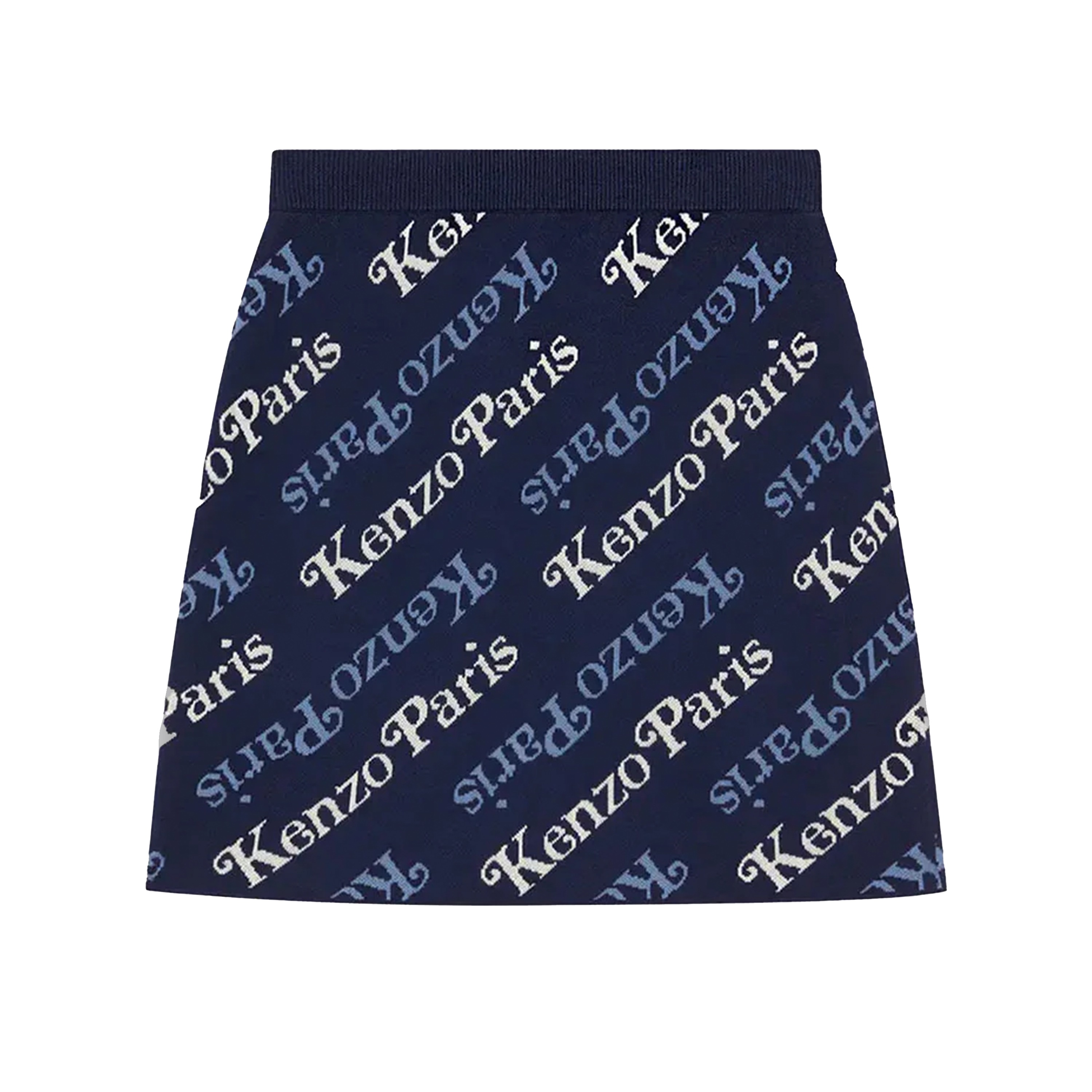 Falda Azul Kenzo Paris Multilogo