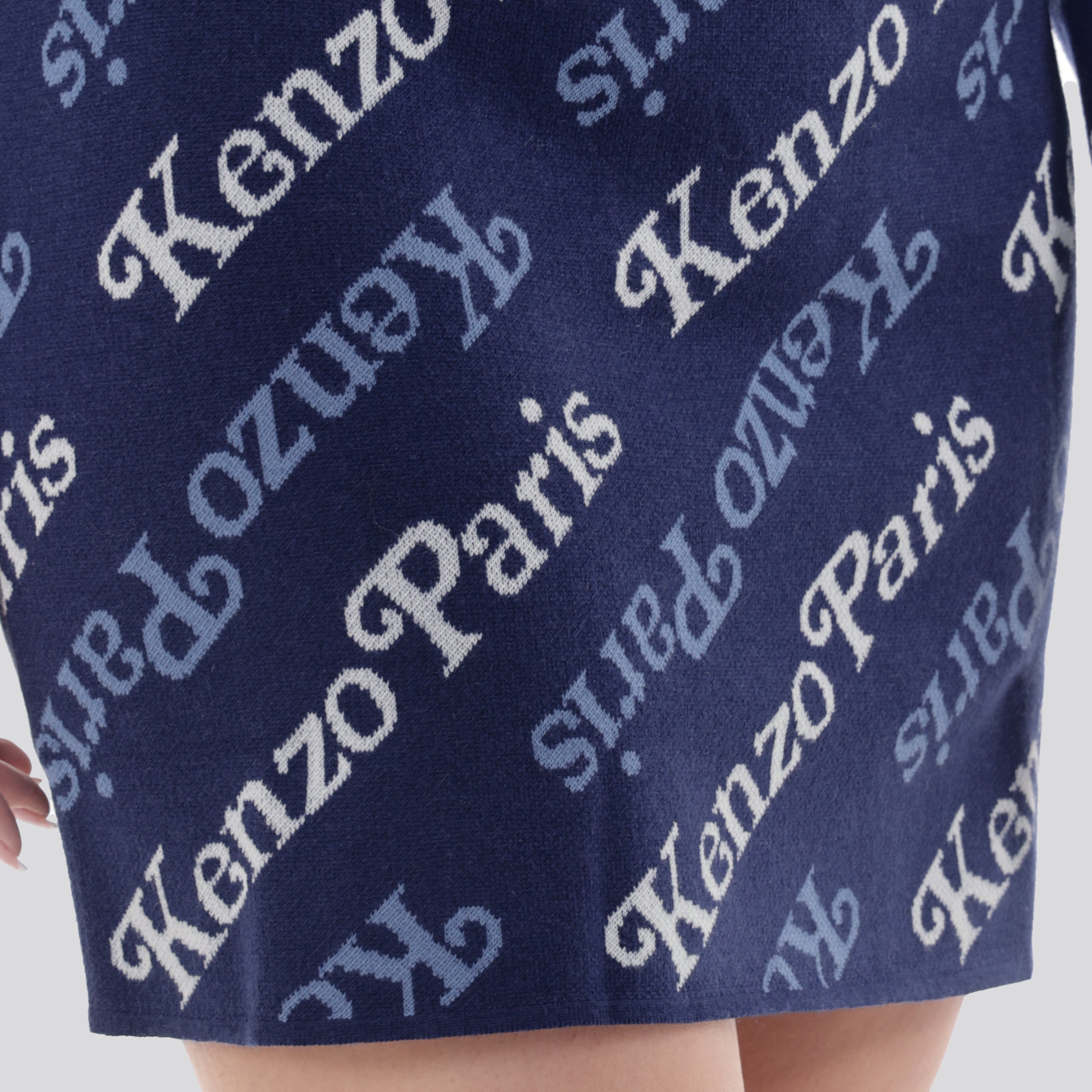 Falda Azul Kenzo Paris Multilogo