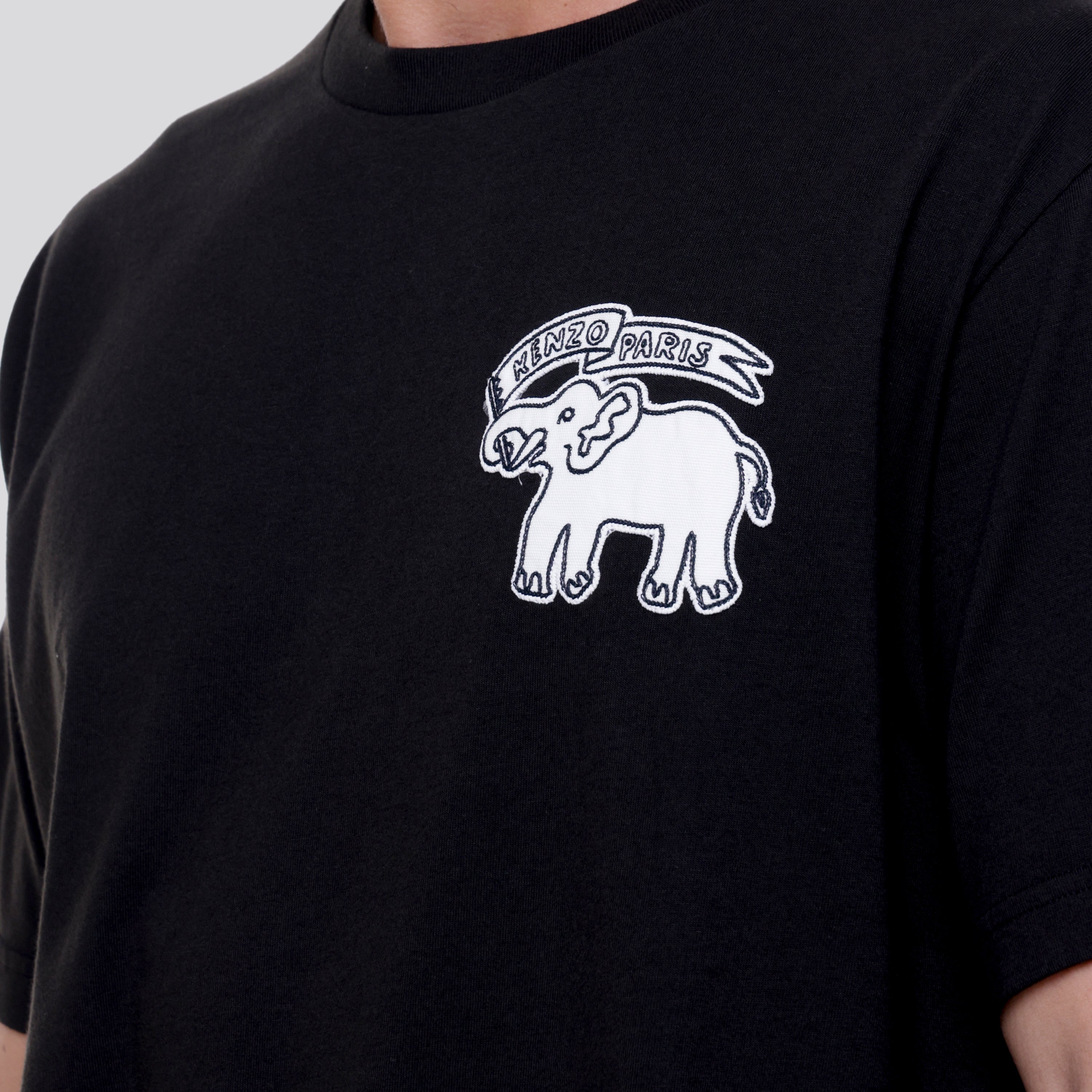 Camiseta Negra Kenzo Paris Elephant