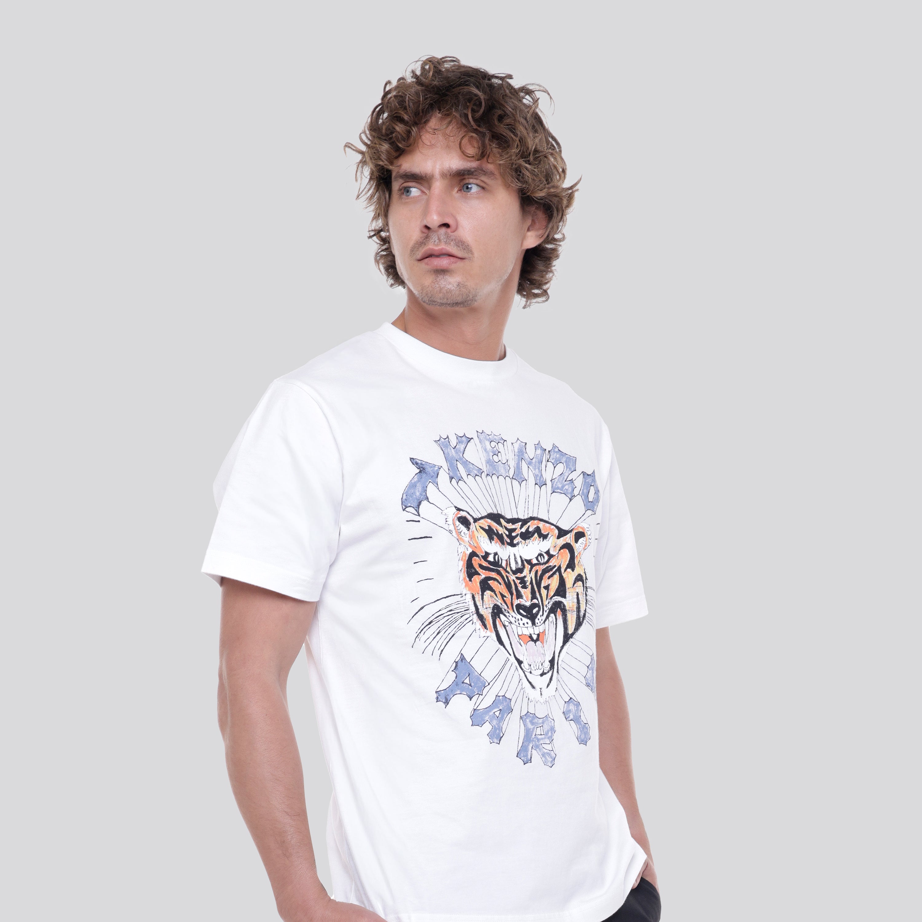 Camiseta Blanca Kenzo Paris Tiger