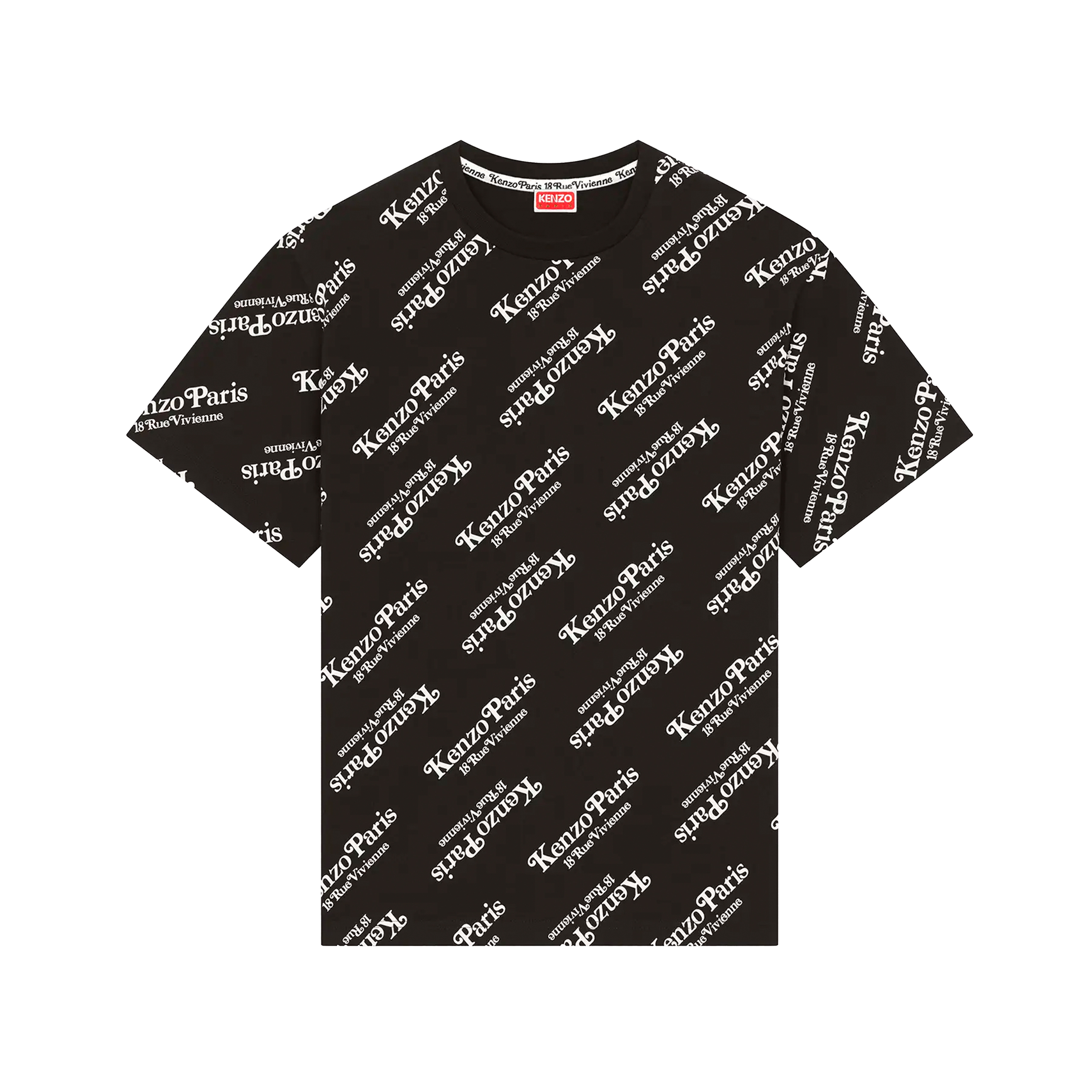 Camiseta Negra Kenzo Paris Multilogo