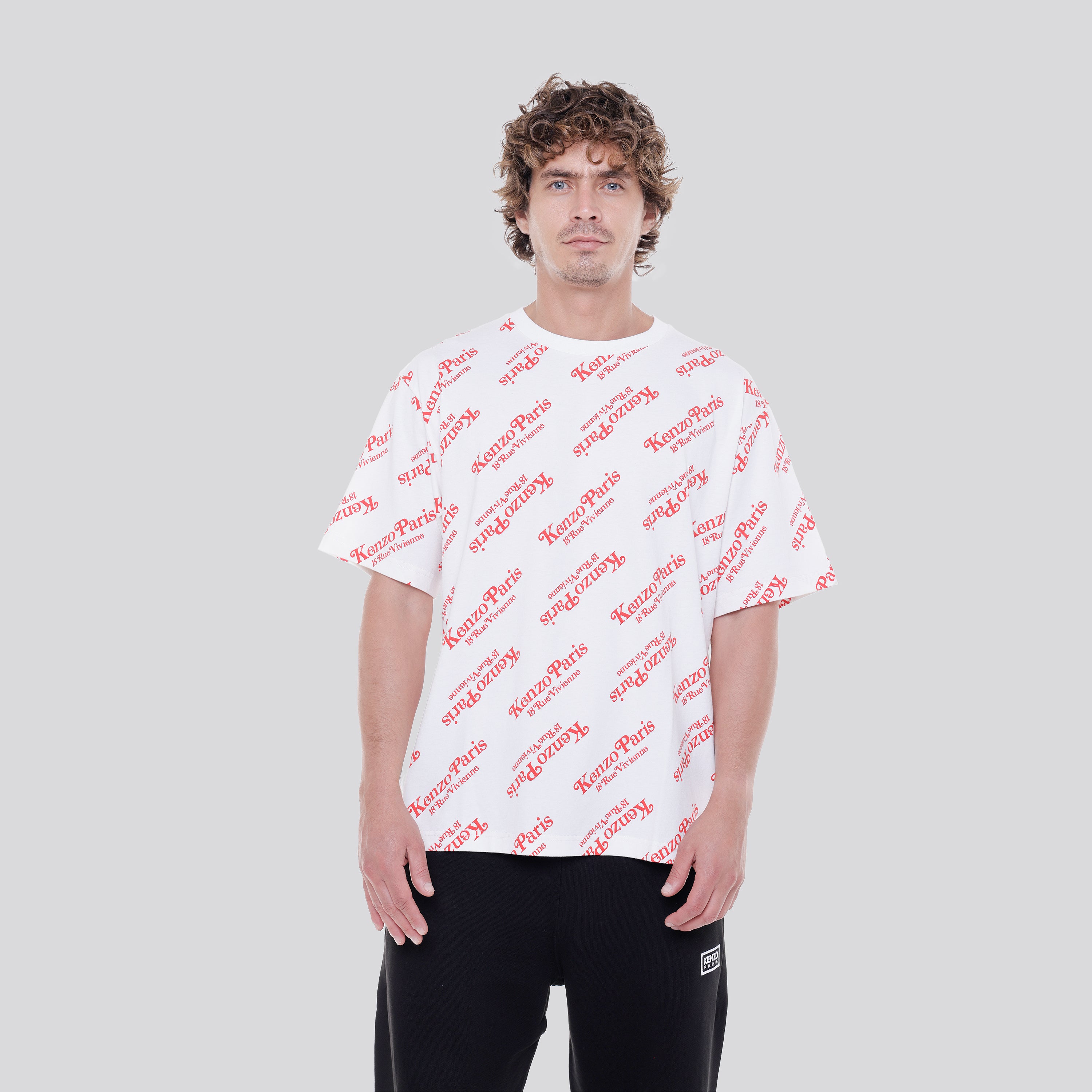 Camiseta Blanca Kenzo Paris Multilogo