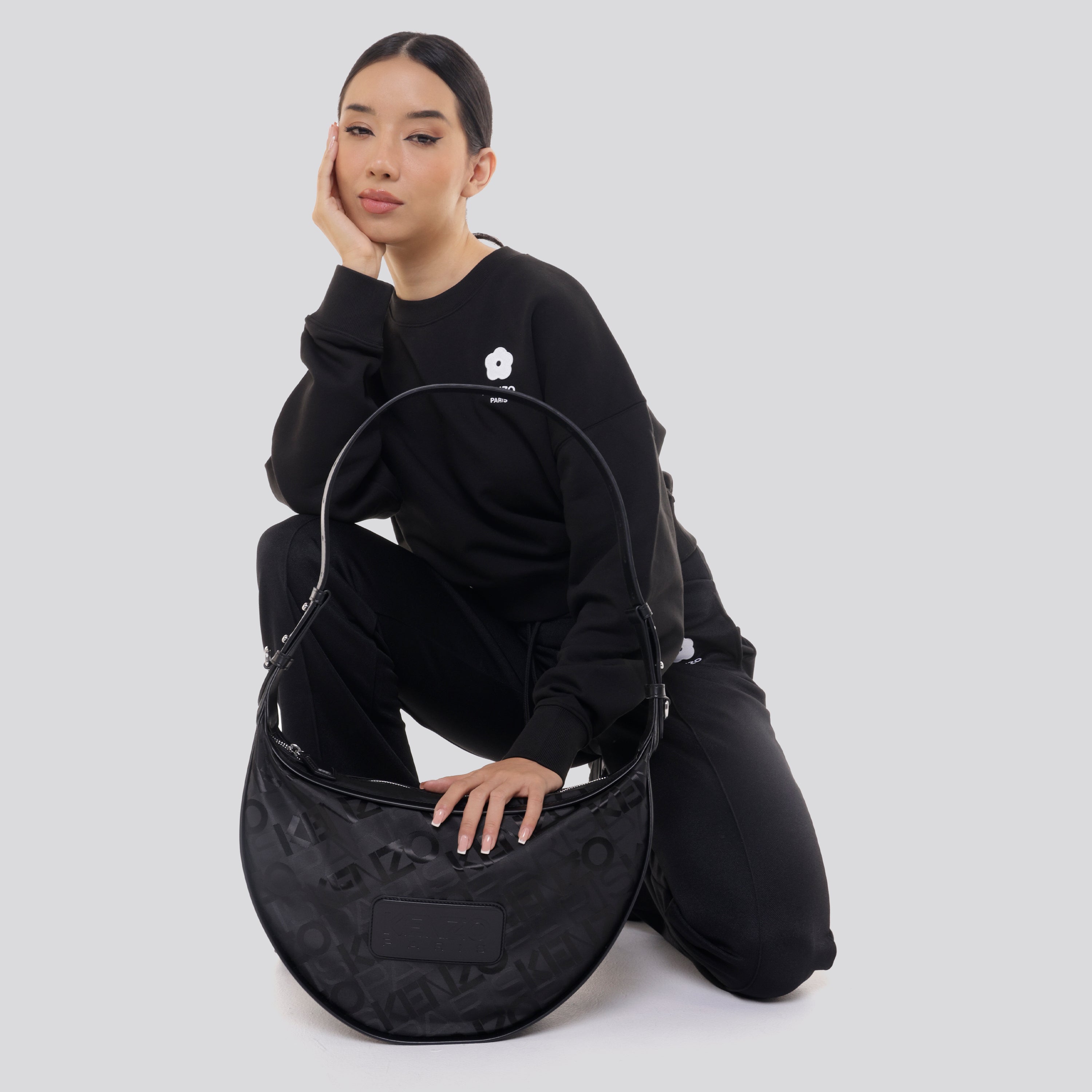 Cartera Negra Kenzo Nylon Medium