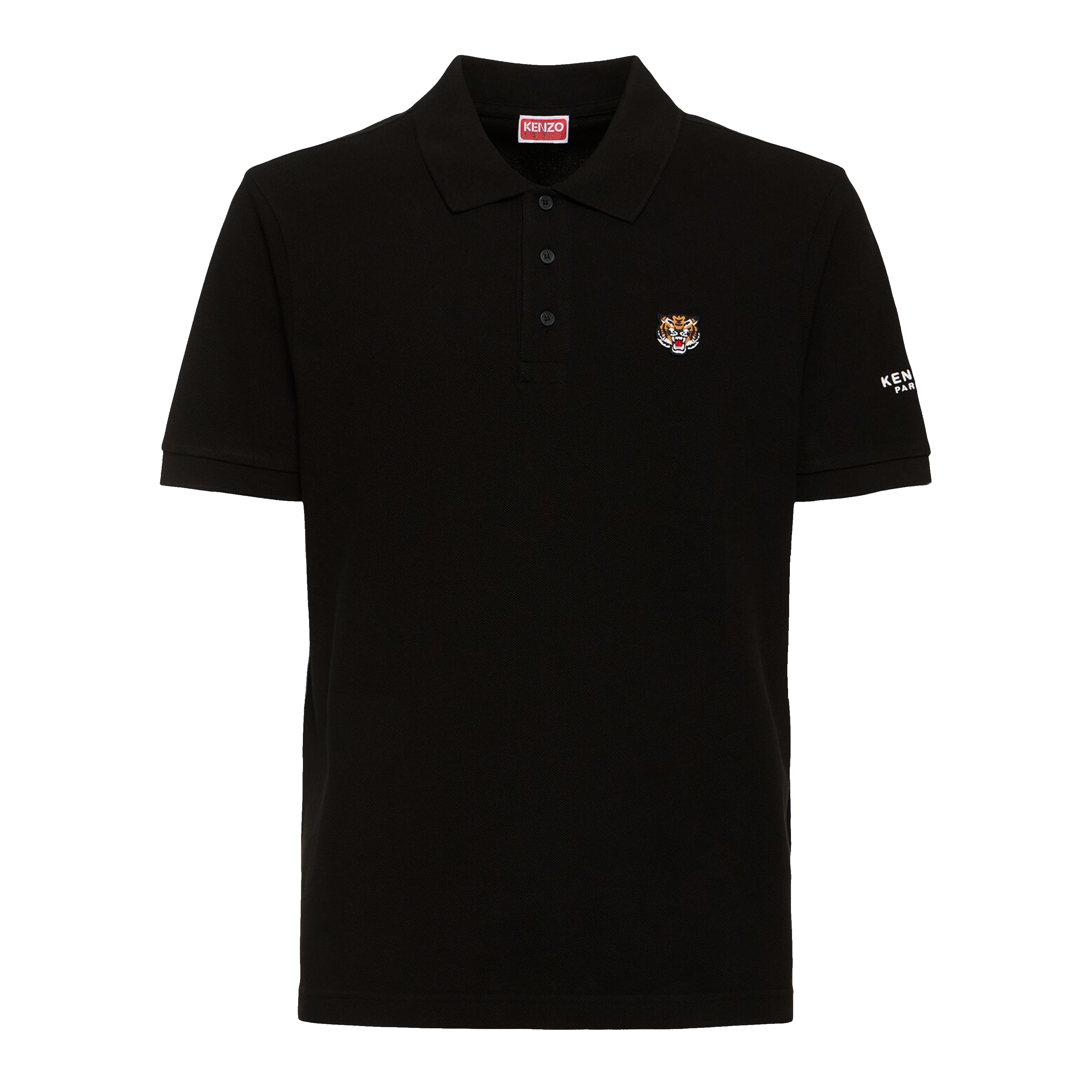 Camiseta Tipo Polo Negra Kenzo Tiger