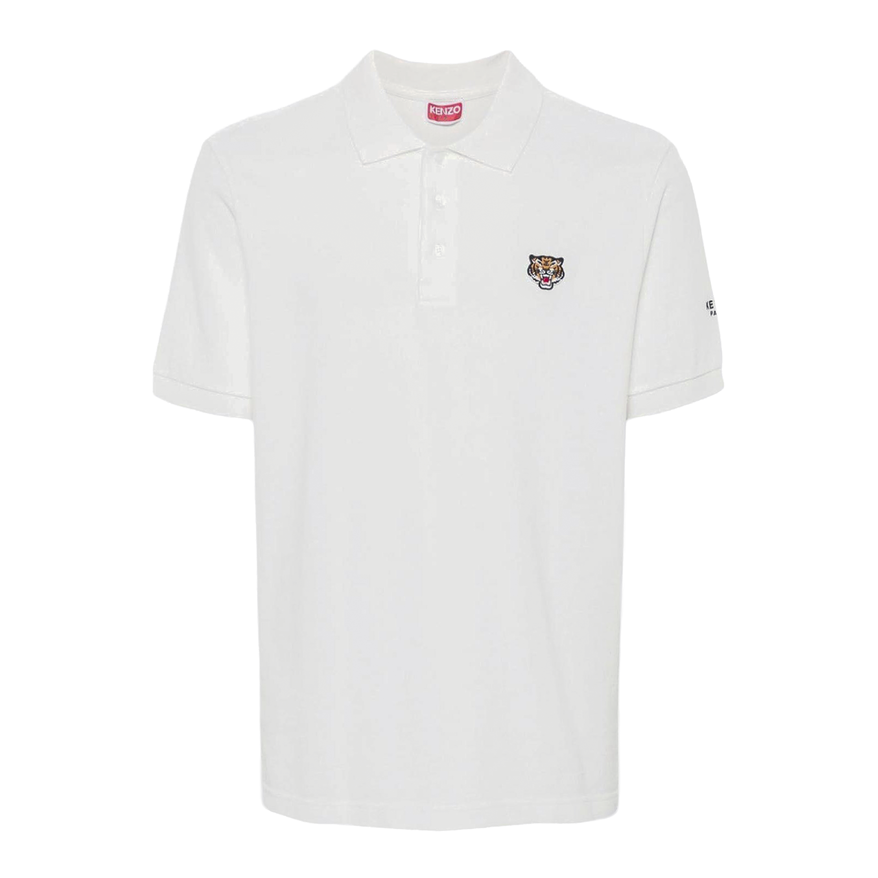 Camiseta Tipo Polo Blanca Kenzo Tiger