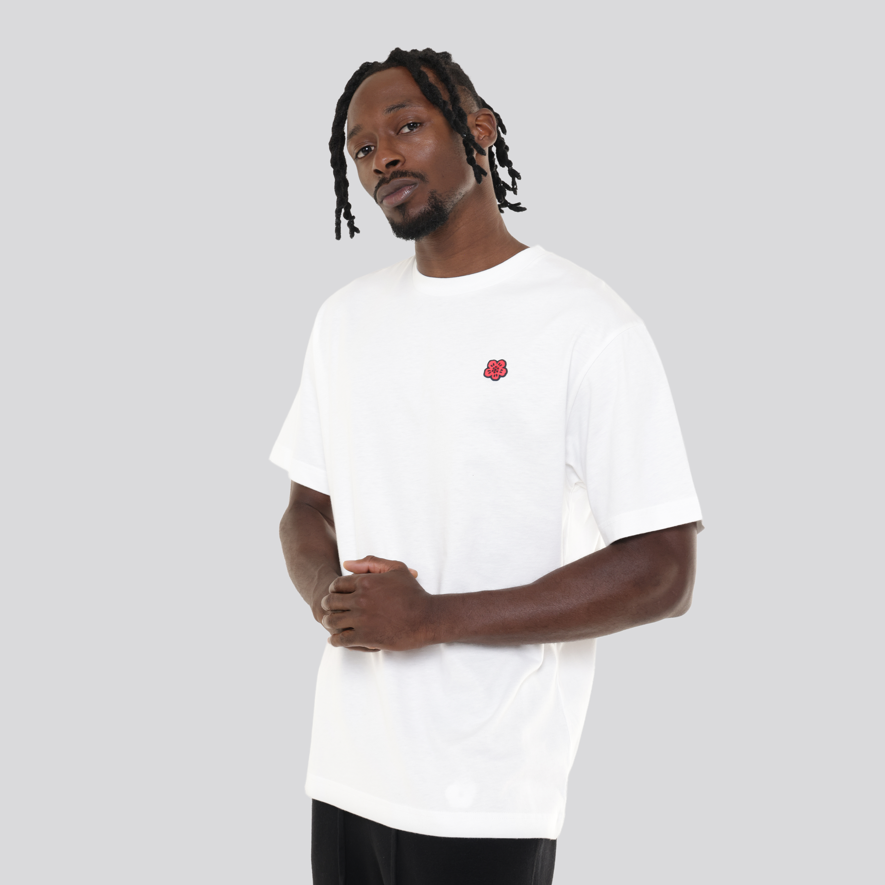 Camiseta Blanca Kenzo Flower Logo