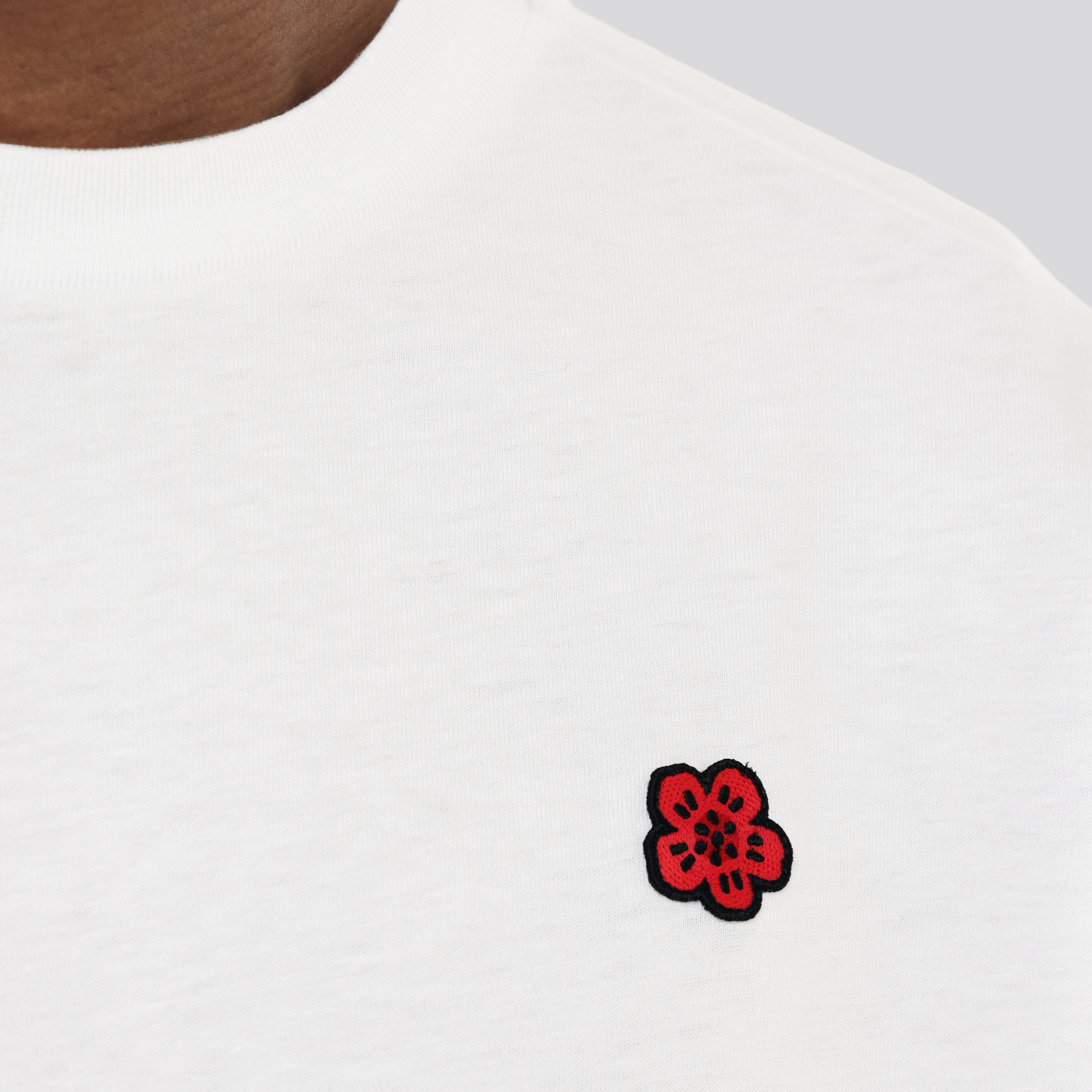 Camiseta Blanca Kenzo Flower Logo