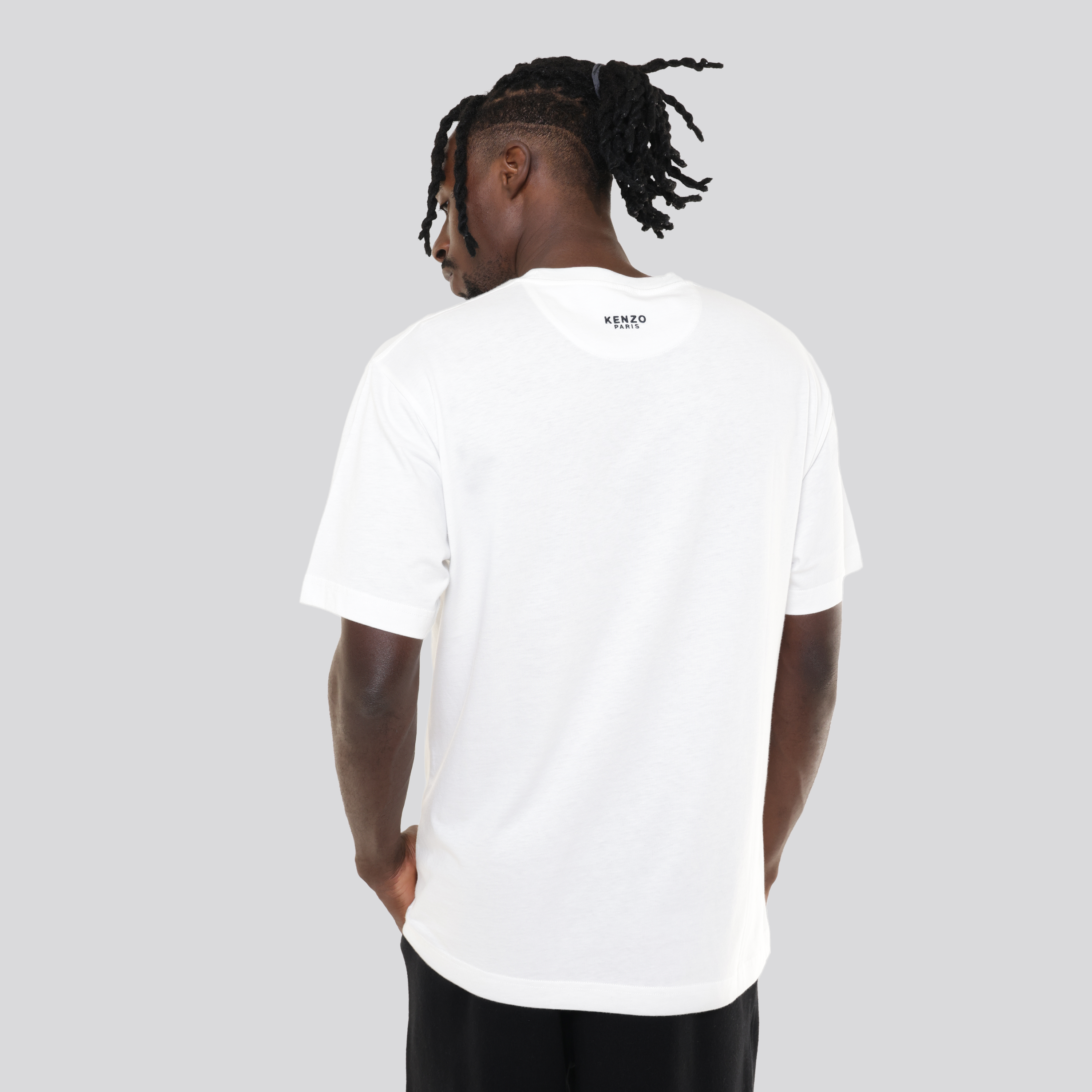 Camiseta Blanca Kenzo Flower Logo