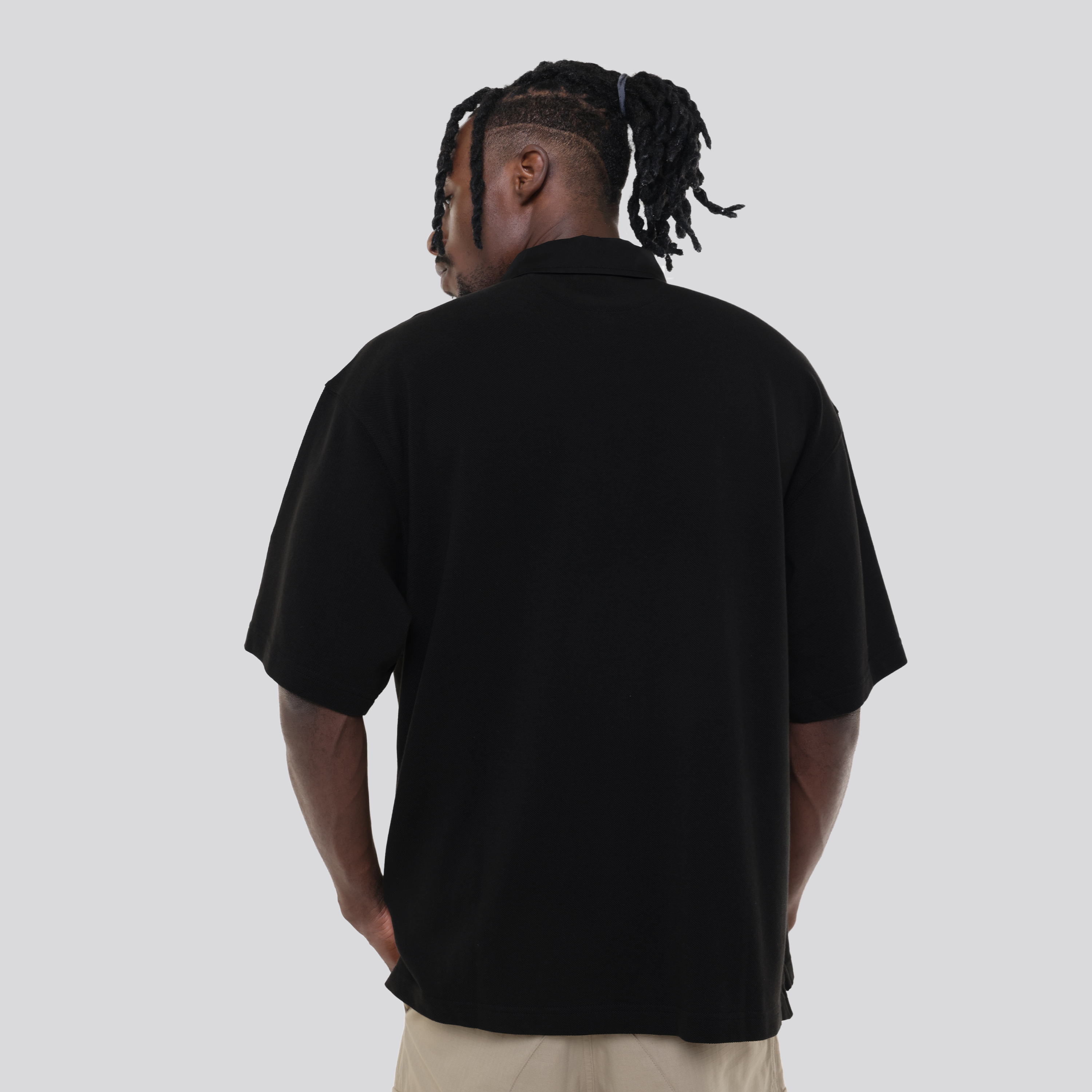 Camiseta Tipo Polo Negra Kenzo Flower