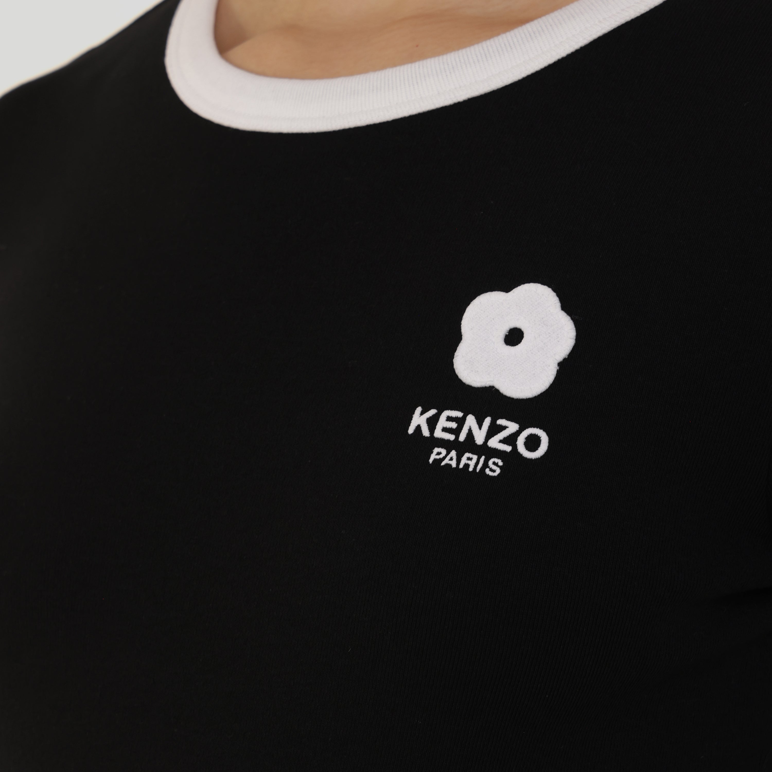 Camiseta Negra Kenzo Flower