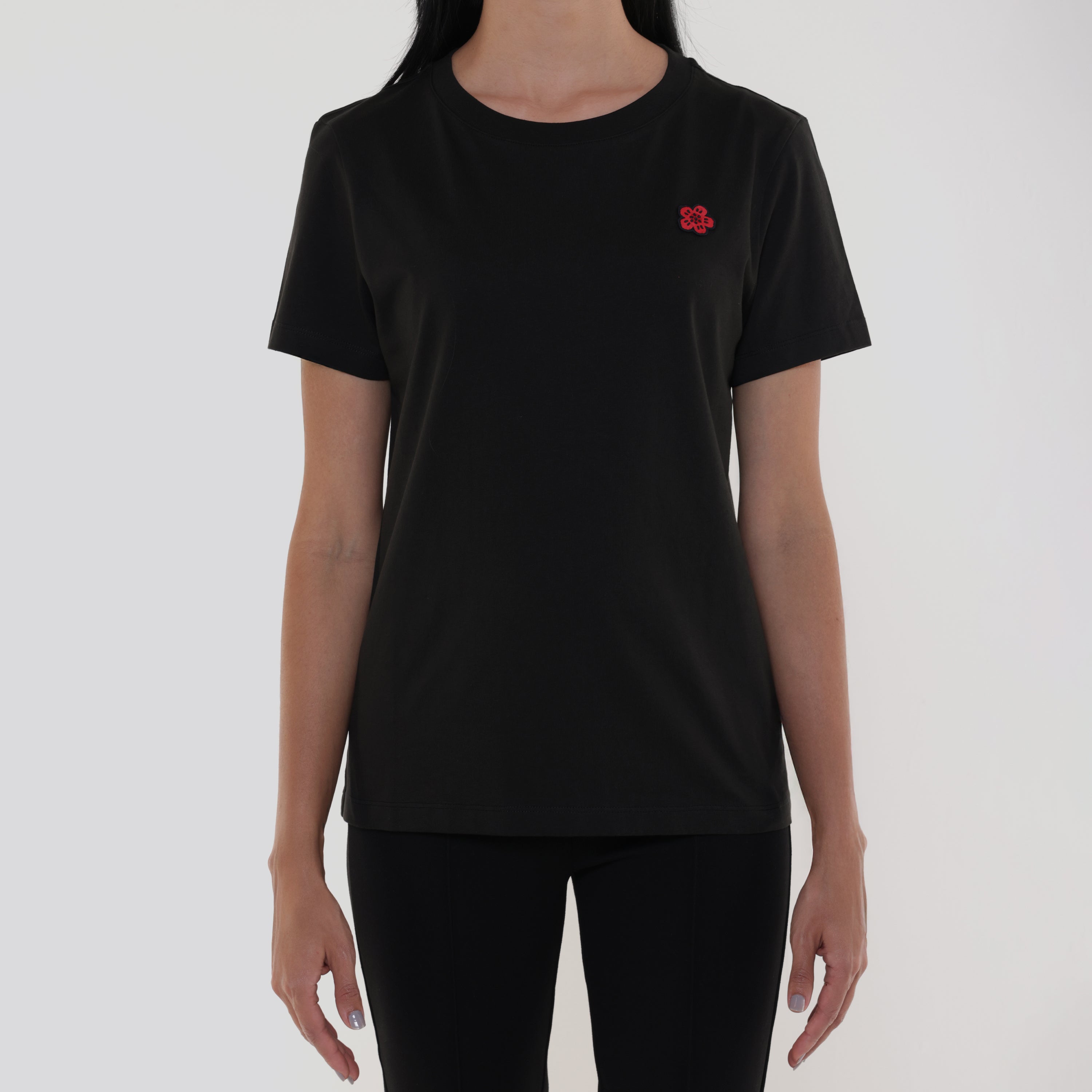 Camiseta Negra Kenzo Flower Patch