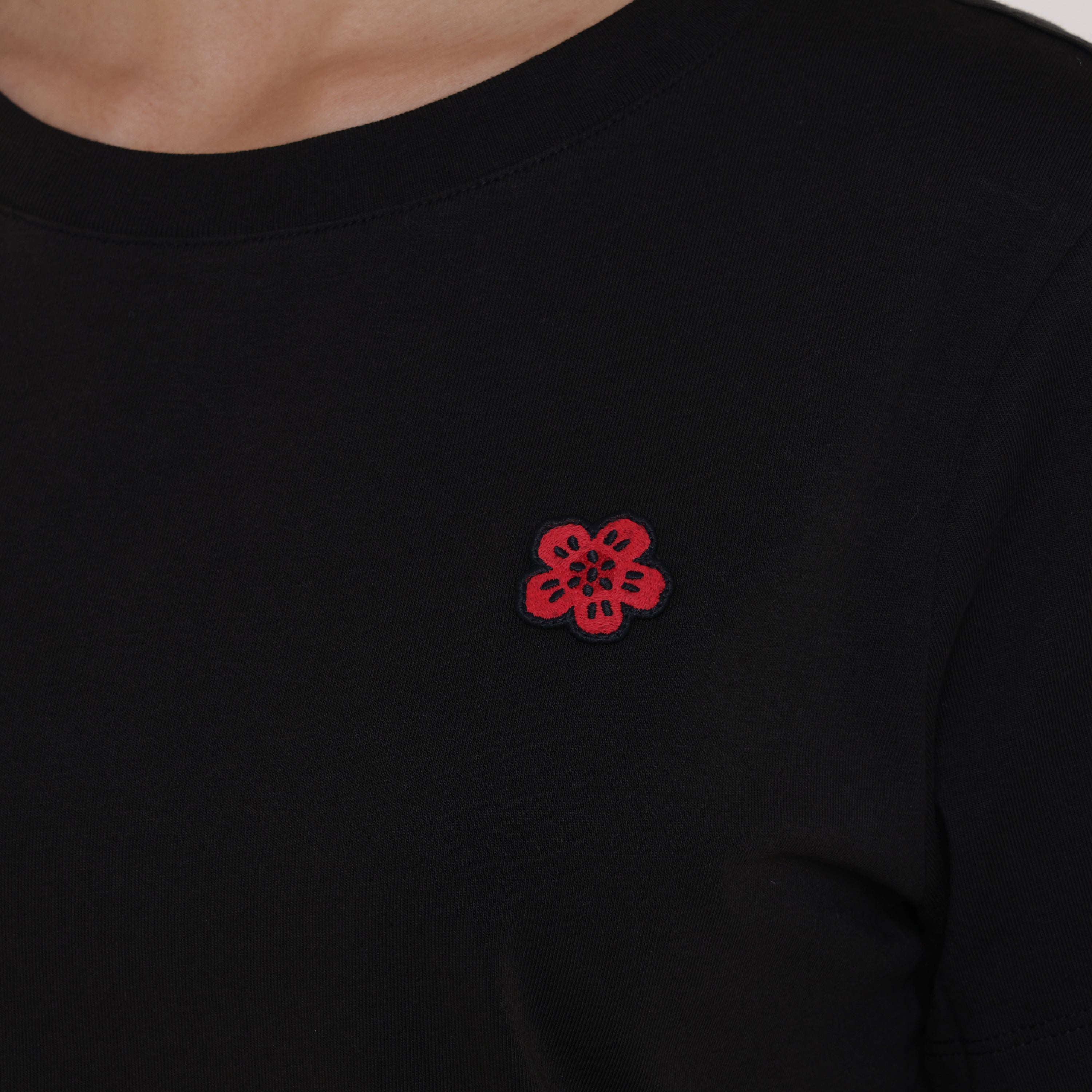 Camiseta Negra Kenzo Flower Patch