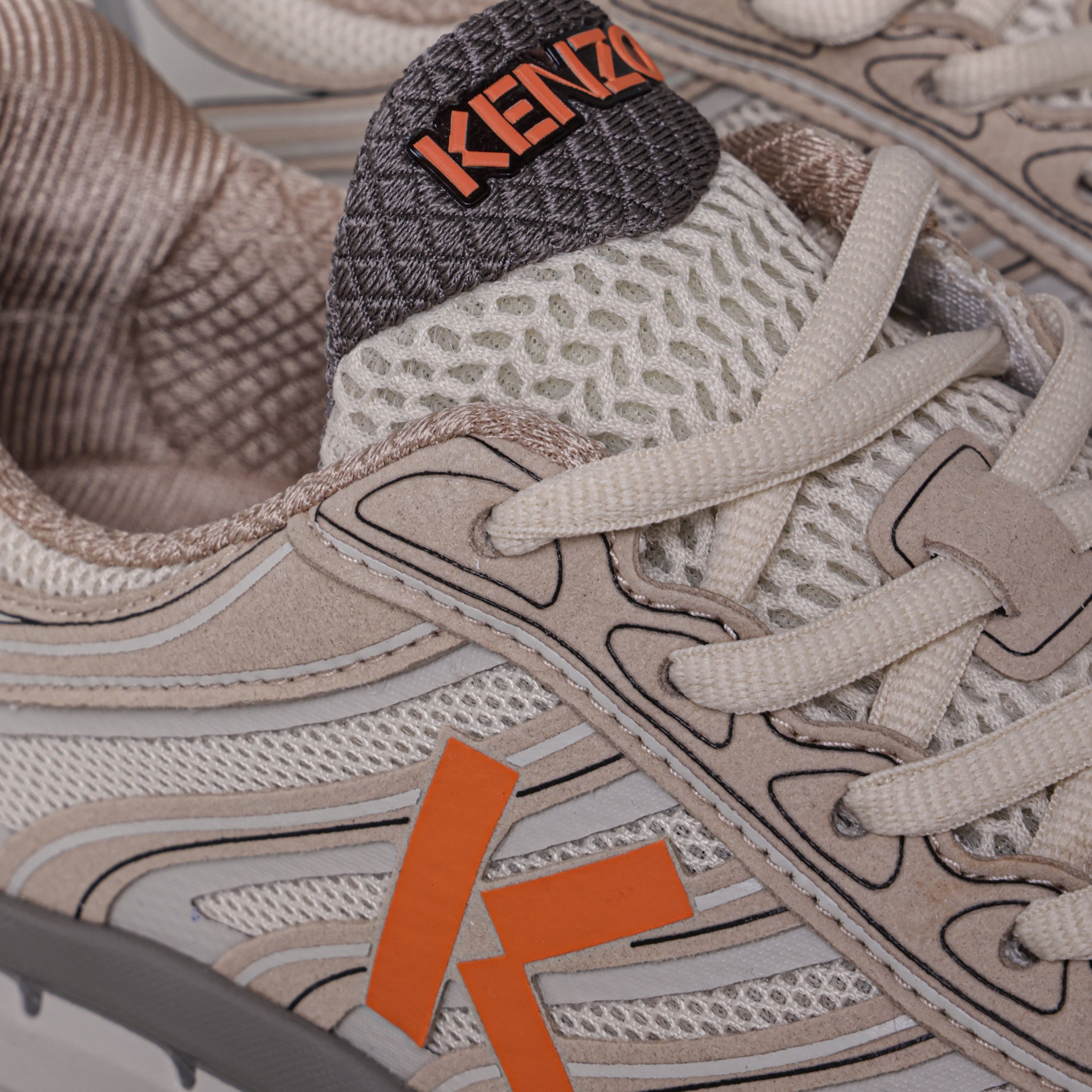 Sneakers Beige Kenzo Naranja Runner