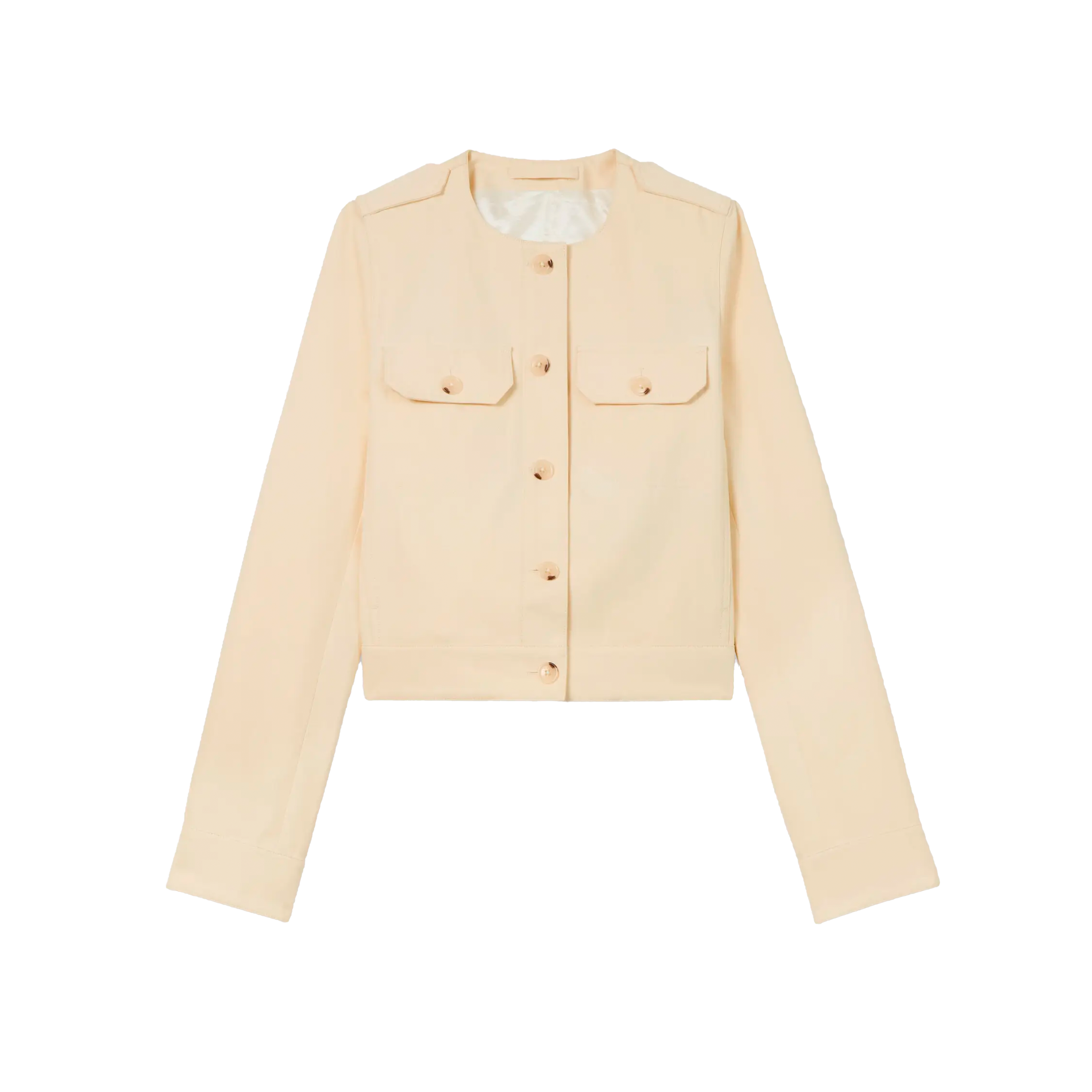 Chaqueta Beige Kenzo Collarless