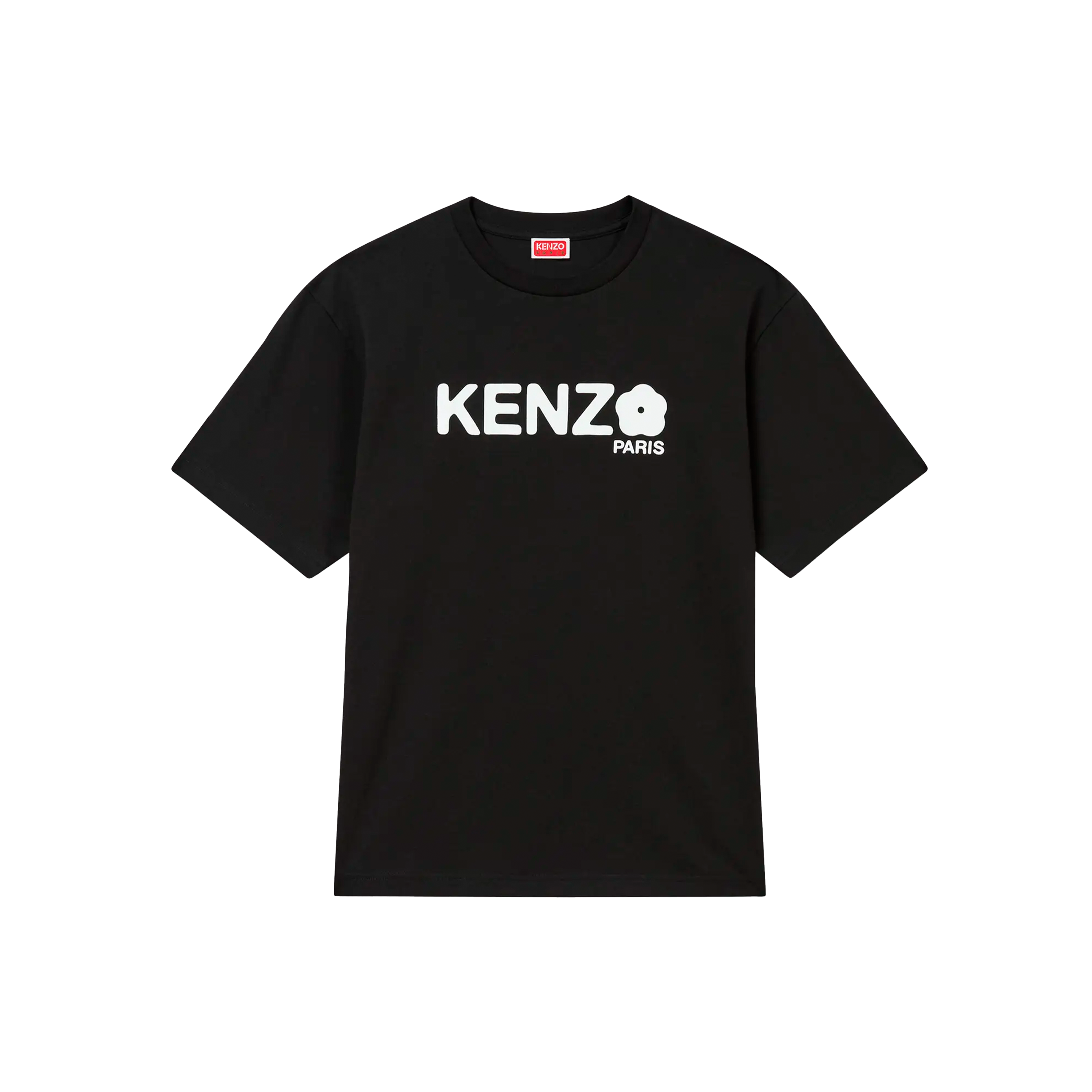 Camiseta Negra Kenzo Flower Logo