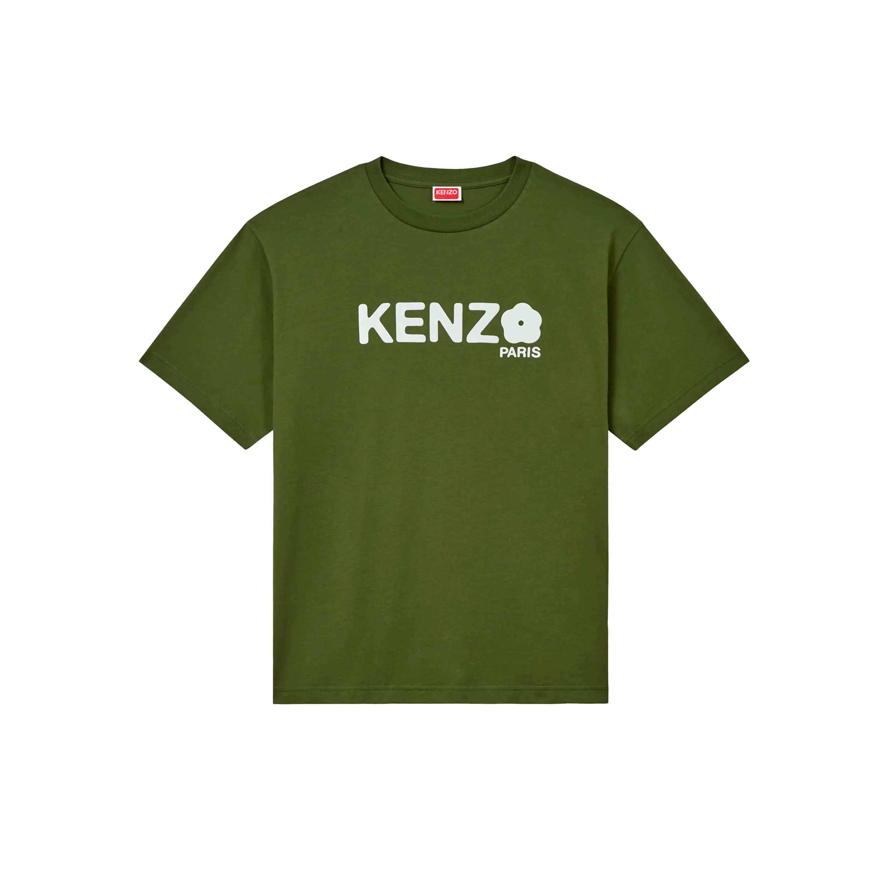 Camiseta Verde Kenzo Flower Logo