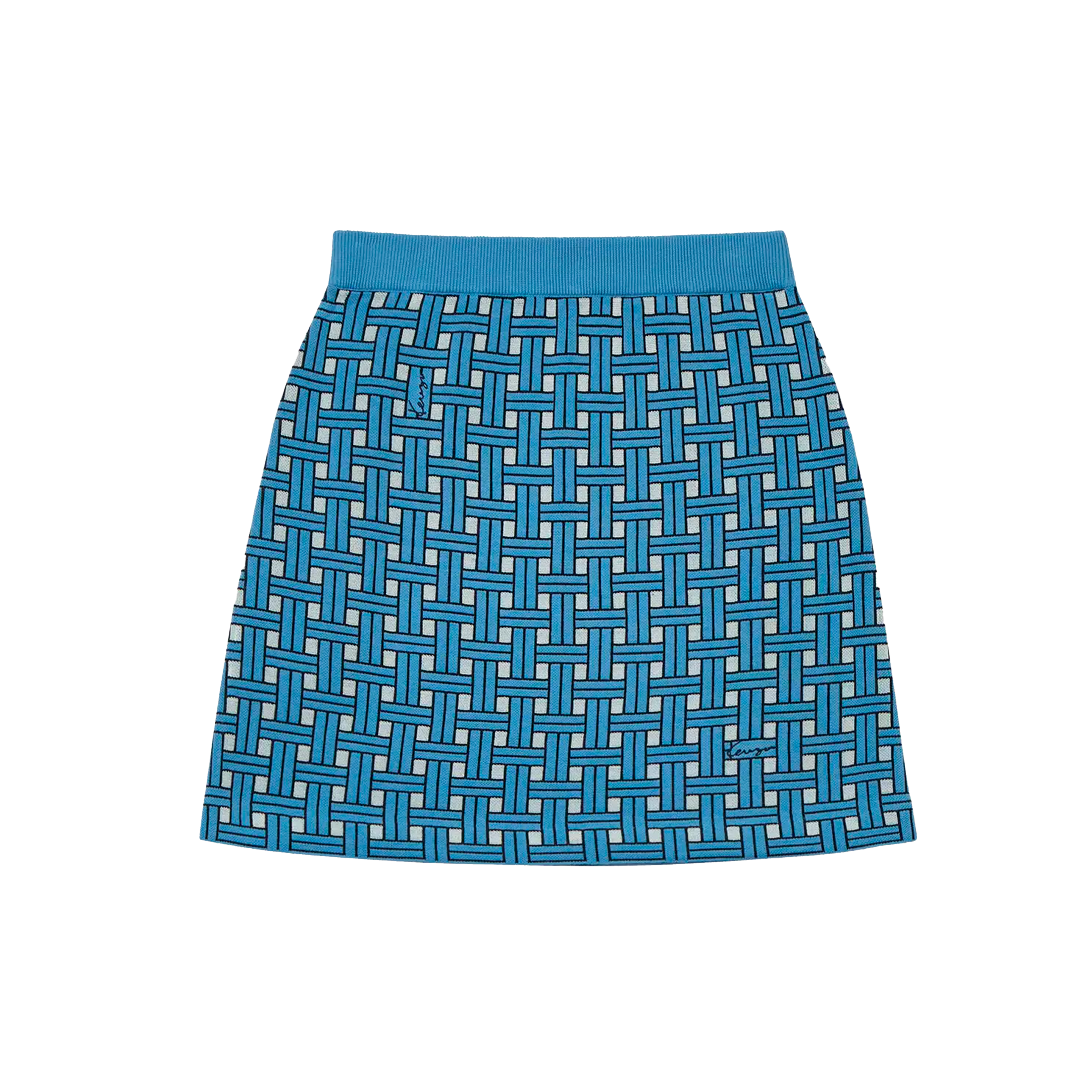 Falda Azul Kenzo Weave Embroidered