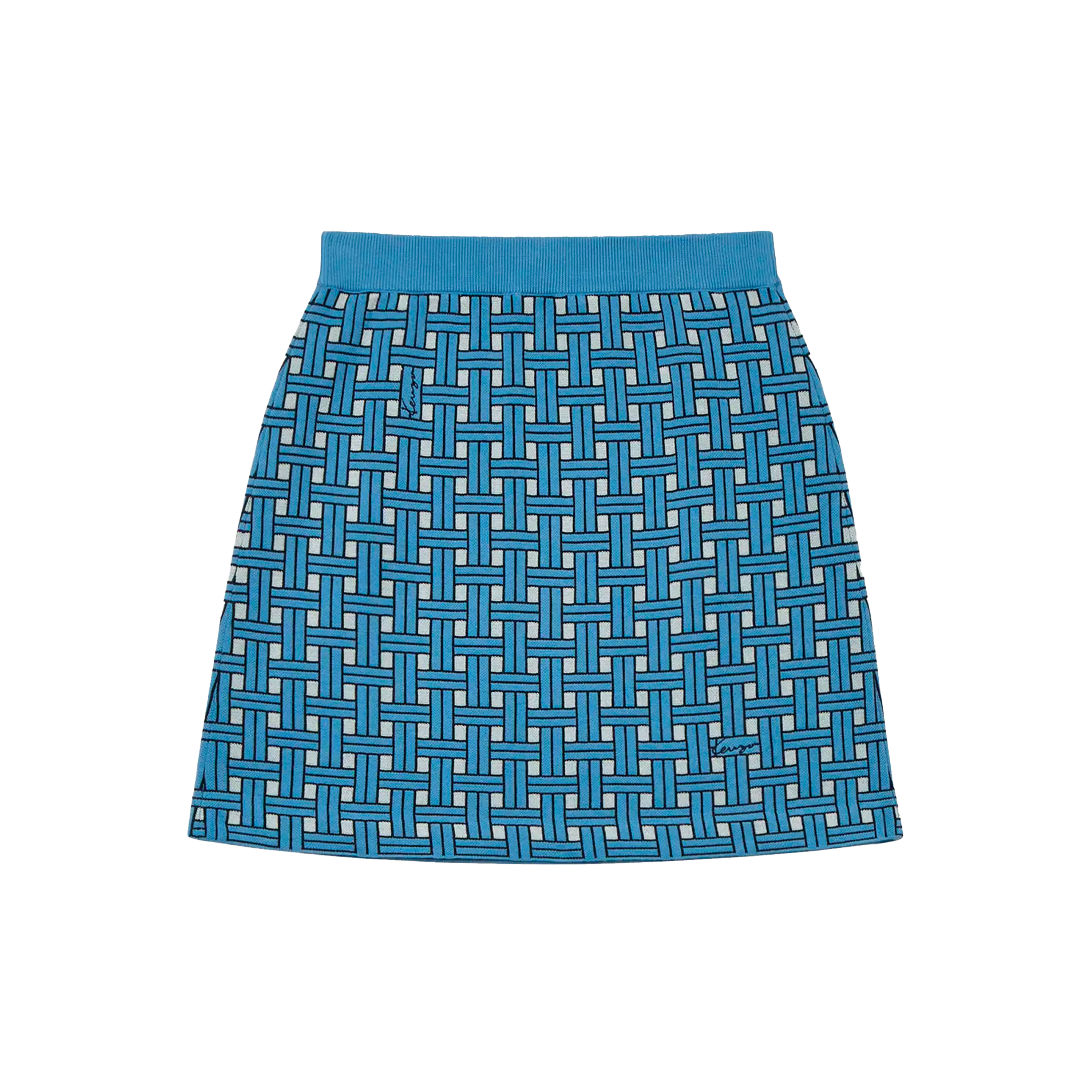 Falda Azul Kenzo Weave Embroidered
